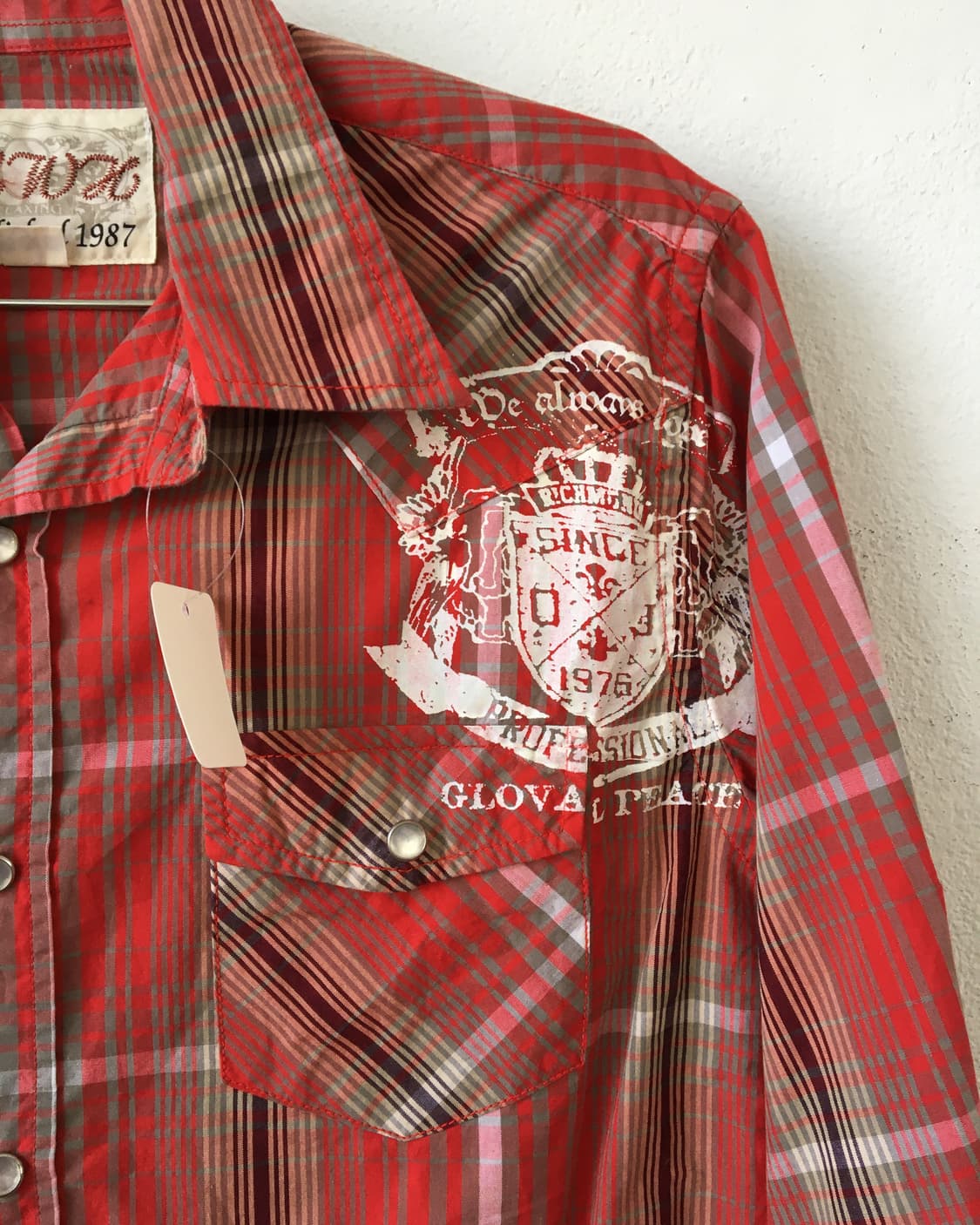 Printing point check pattern shirt 상품이미지4