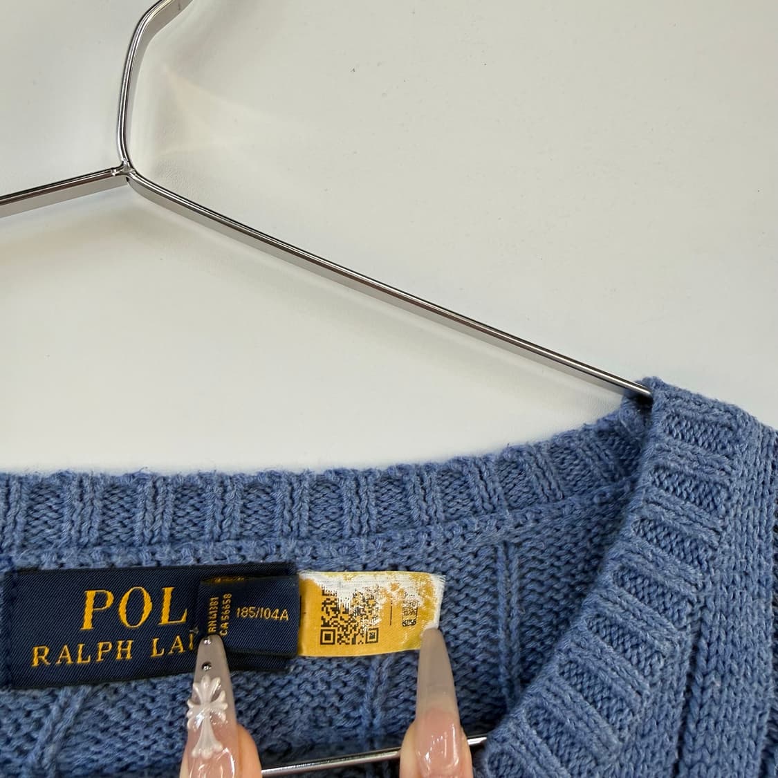 폴로 랄프로렌 Polo 꽈배기 꼬임 케이블 니트 라이트블루 상품이미지4
