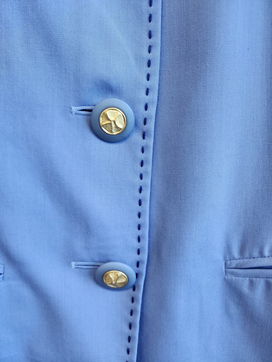 일본빈티지 라벤더 반팔 울 자켓 상품이미지4