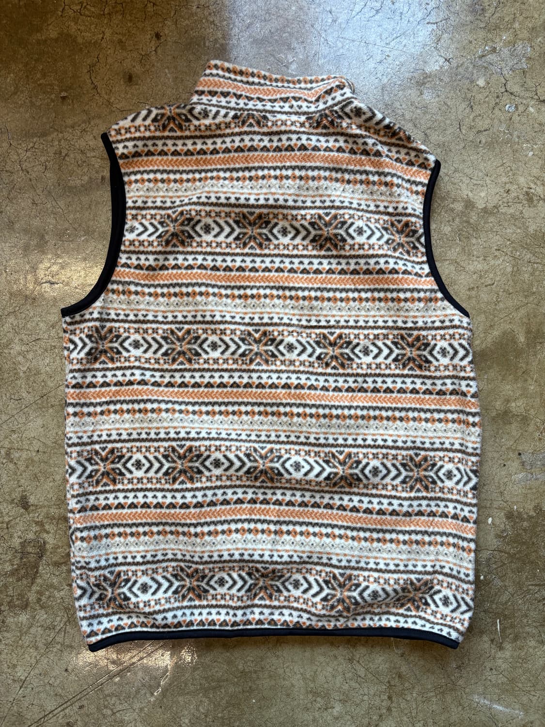 퍼스트 다운 빈티지 아가일 플리스 베스트 상품이미지5