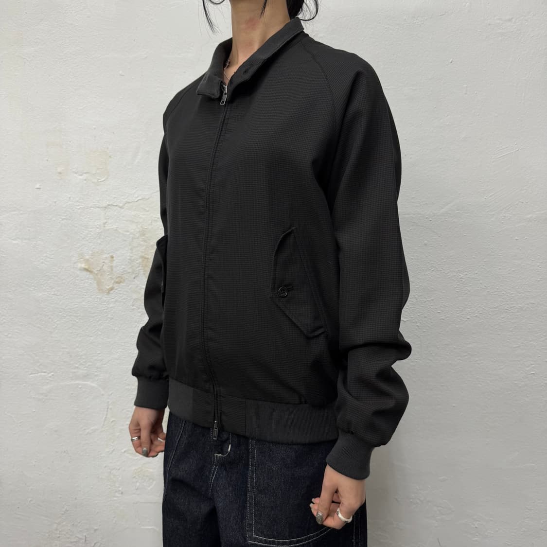 빔즈+(BEAMS+) 다크브라운컬러 하운드투스 패턴 울 헤링턴 자켓 상품이미지1