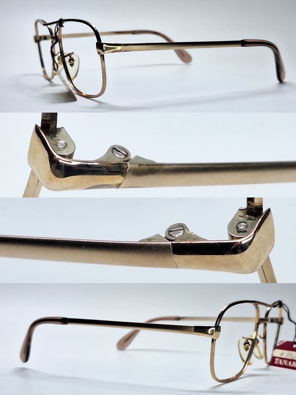 80s 일본 빈티지 데드스톡 미사용/투브릿지 12KGF 금장 안경테 상품이미지7