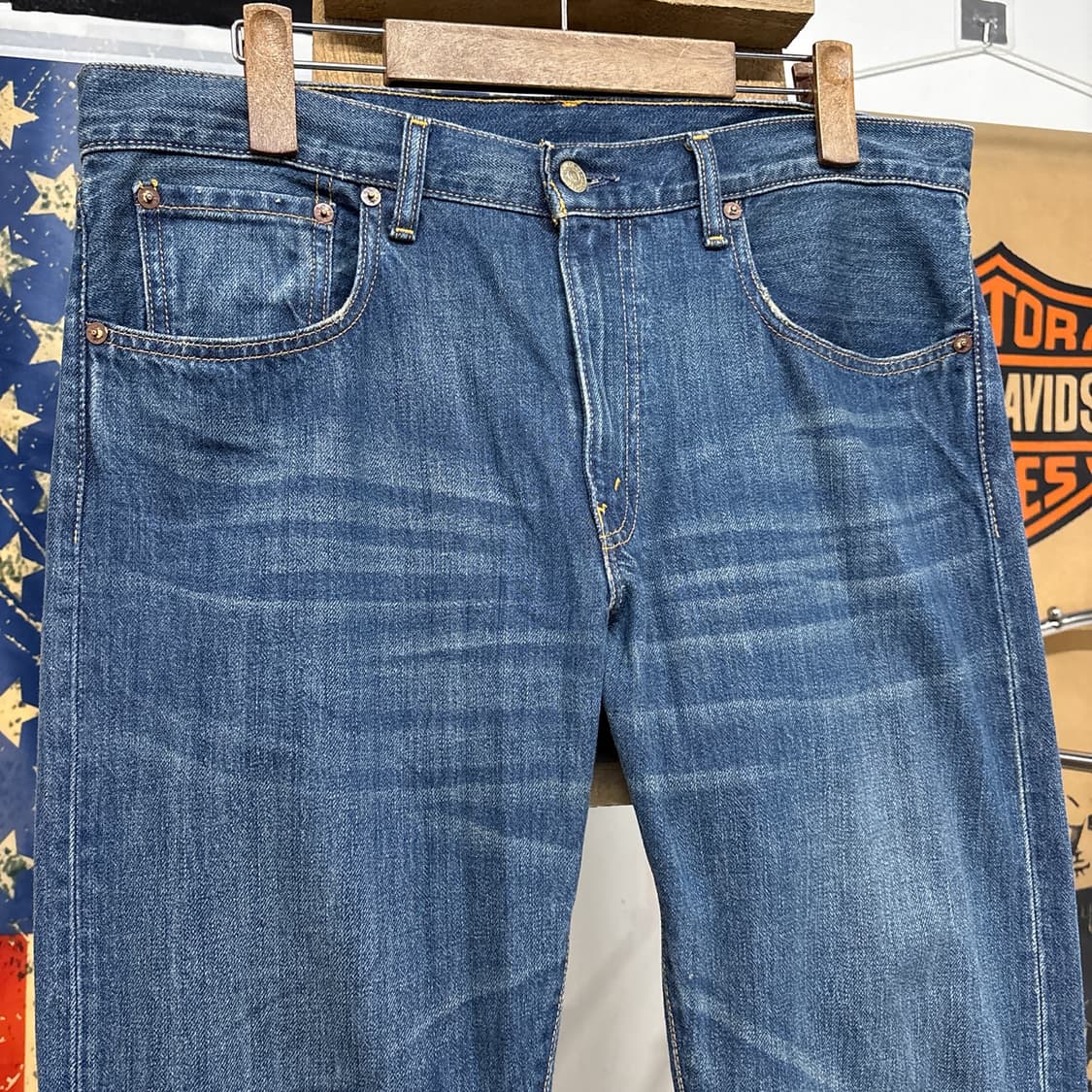 00s 리바이스 재팬라인 505 레귤러핏 켓브러쉬 데님팬츠 N905 상품이미지3