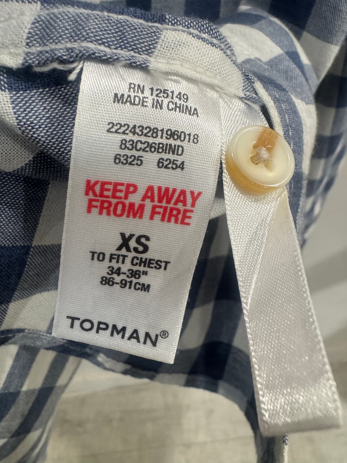 vintage topman 체크 롤업셔츠 상품이미지8