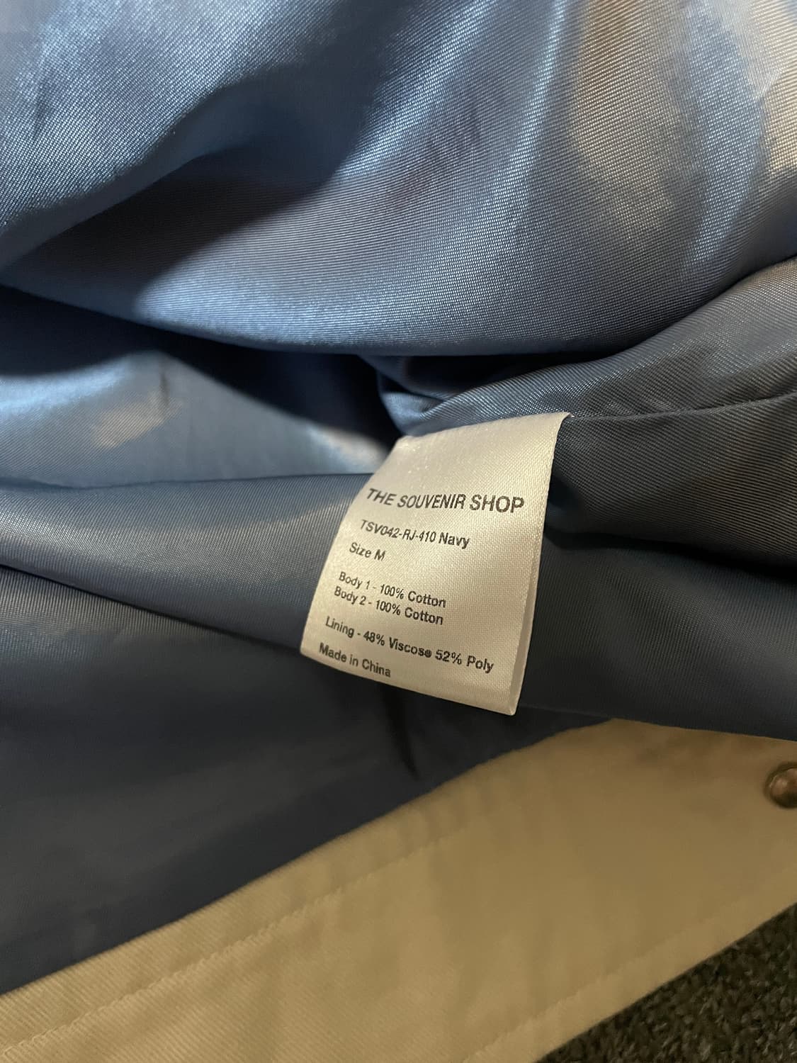 [m]더수베니어샵 래글런 슬리브 자켓 네이비 상품이미지3