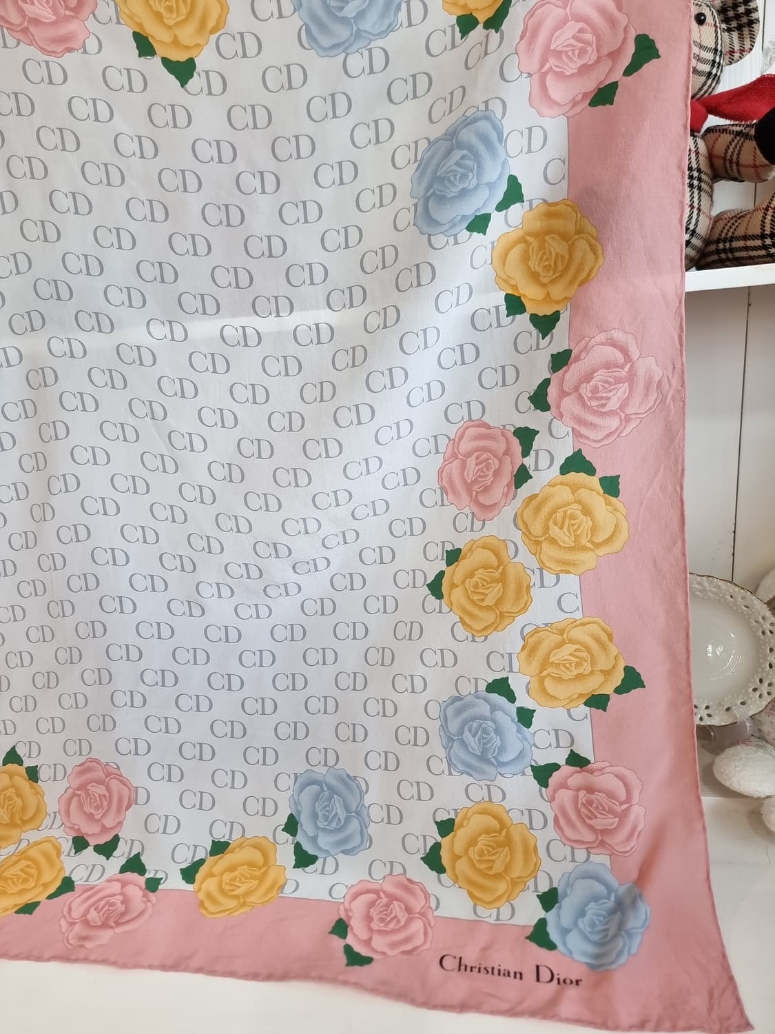 크리스챤 디올 CD 로즈 스카프 상품이미지2