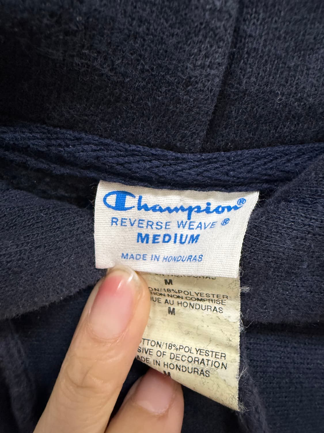 챔피온 네이비 후드티 상품이미지4