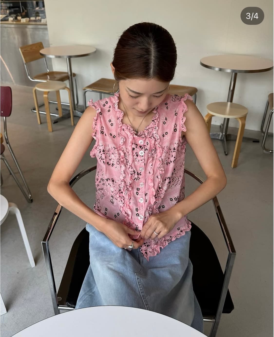 Kitai Bandana blouse - pink 상품이미지1