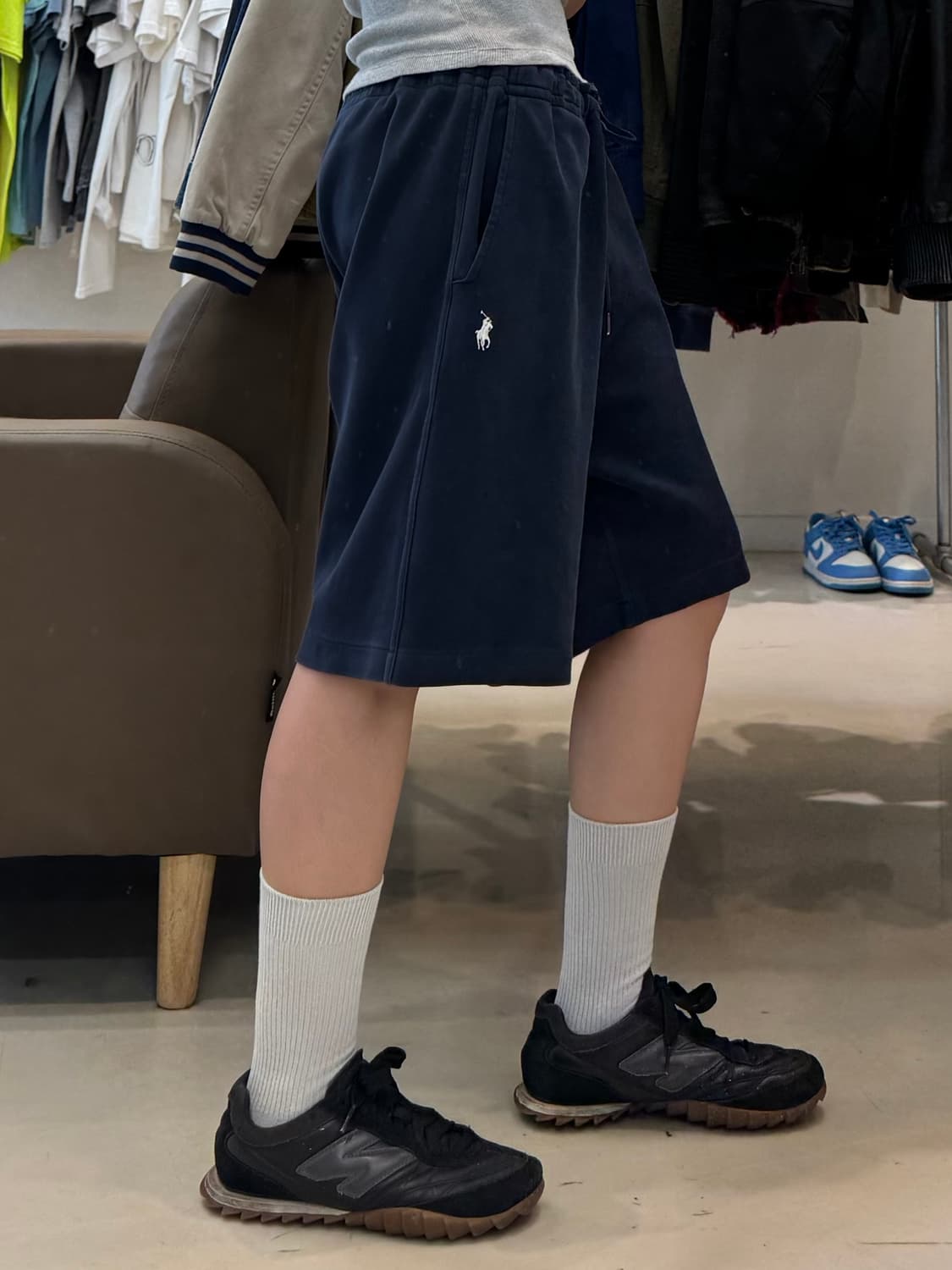 폴로 코튼 네이비 스웻 쇼츠 상품이미지6