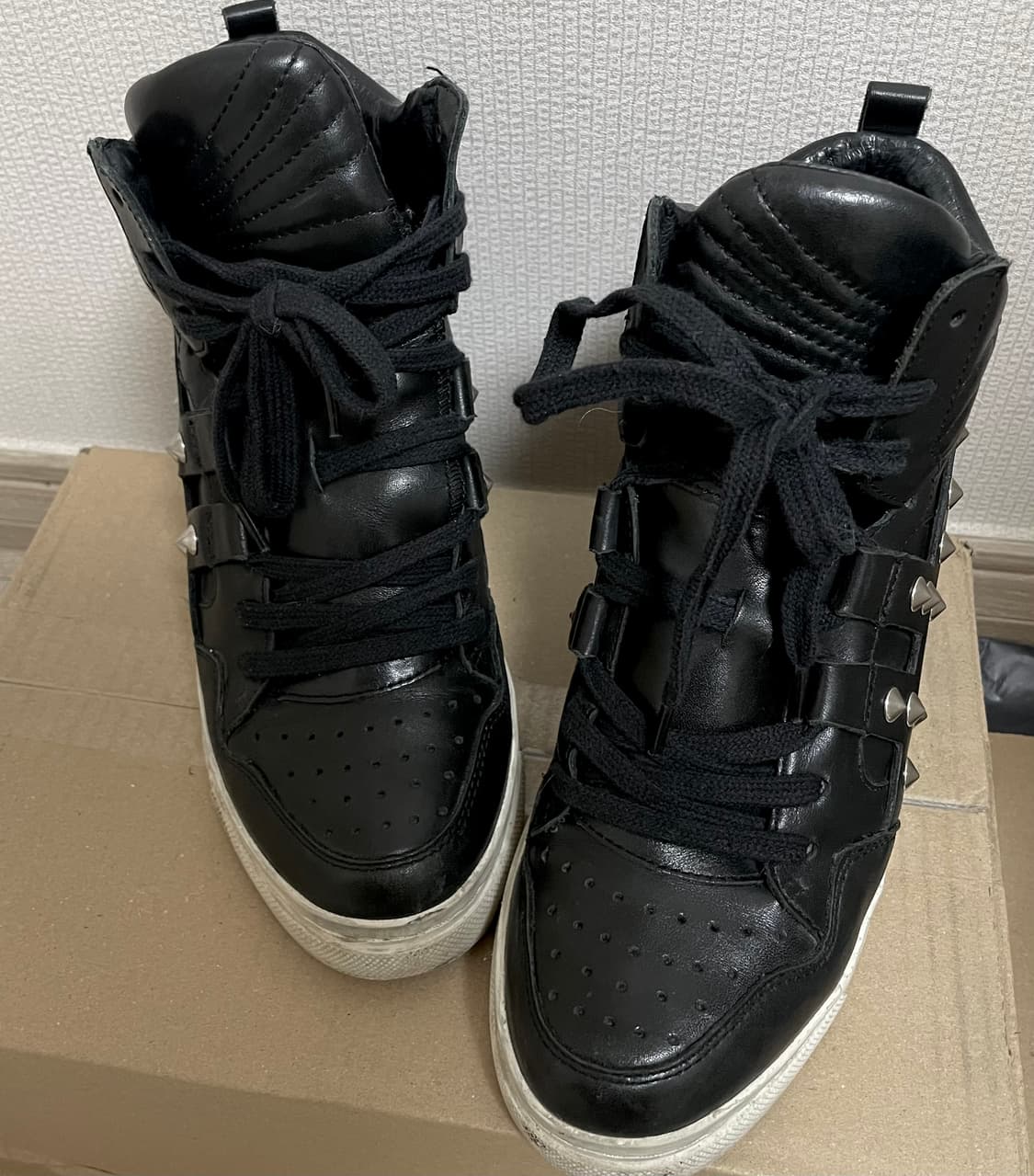 Ash clash nappa 스터드 웨지힐 스니커즈 상품이미지3