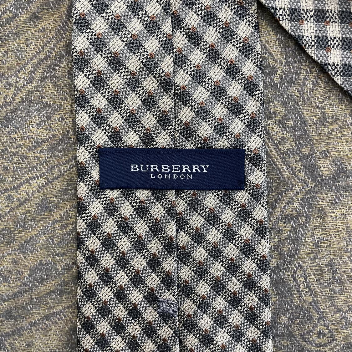 BURBERRY 버버리 실크 체크 넥타이 하이엔드 명품 타이 상품이미지3