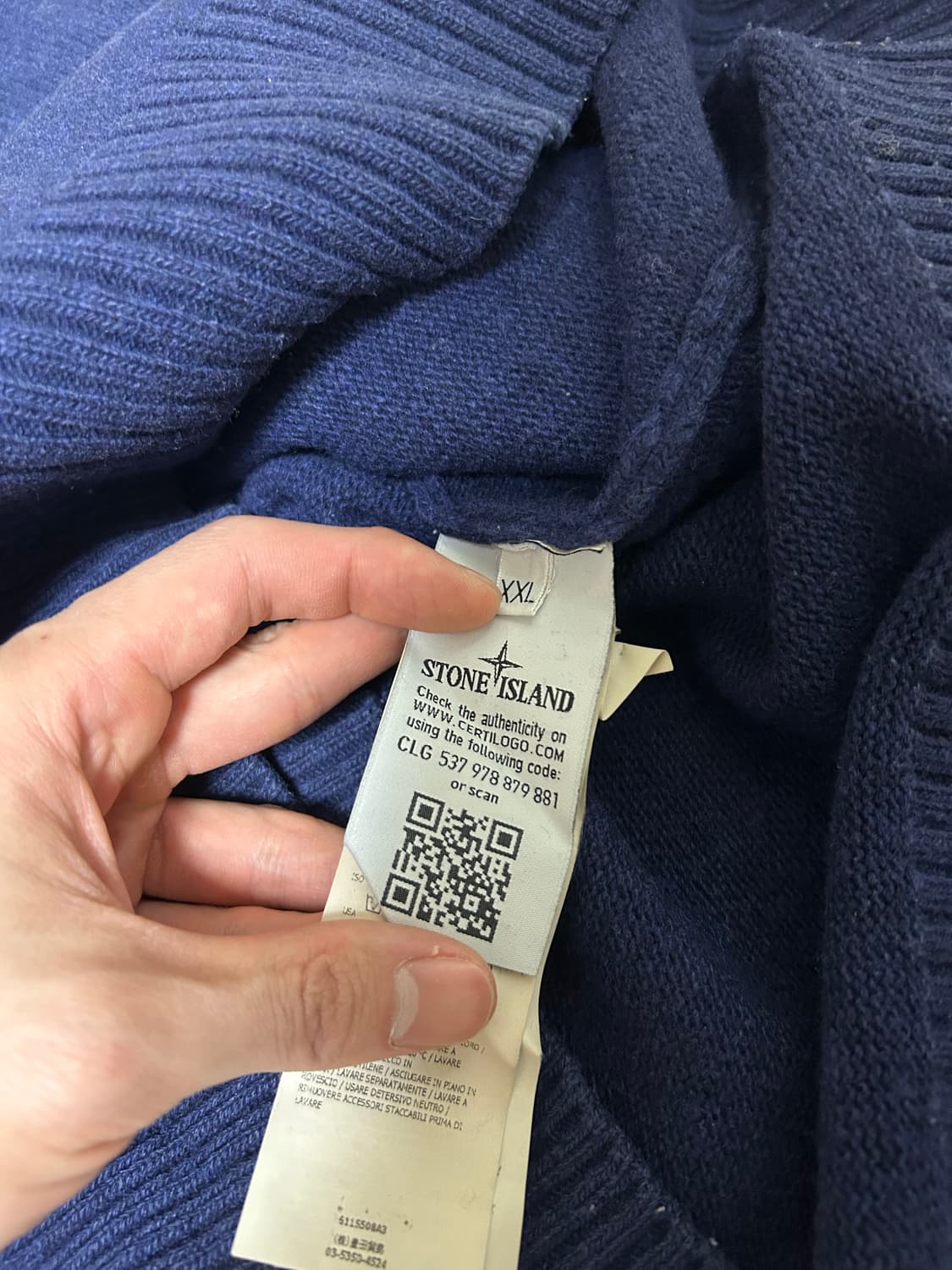 스톤아일랜드 반집업 니트 XXL 상품이미지6
