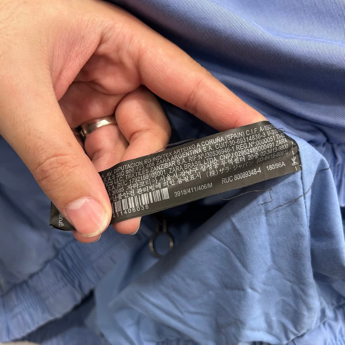 자라 래글런 하이넥 코튼 후드 반집업 아노락 상품이미지4