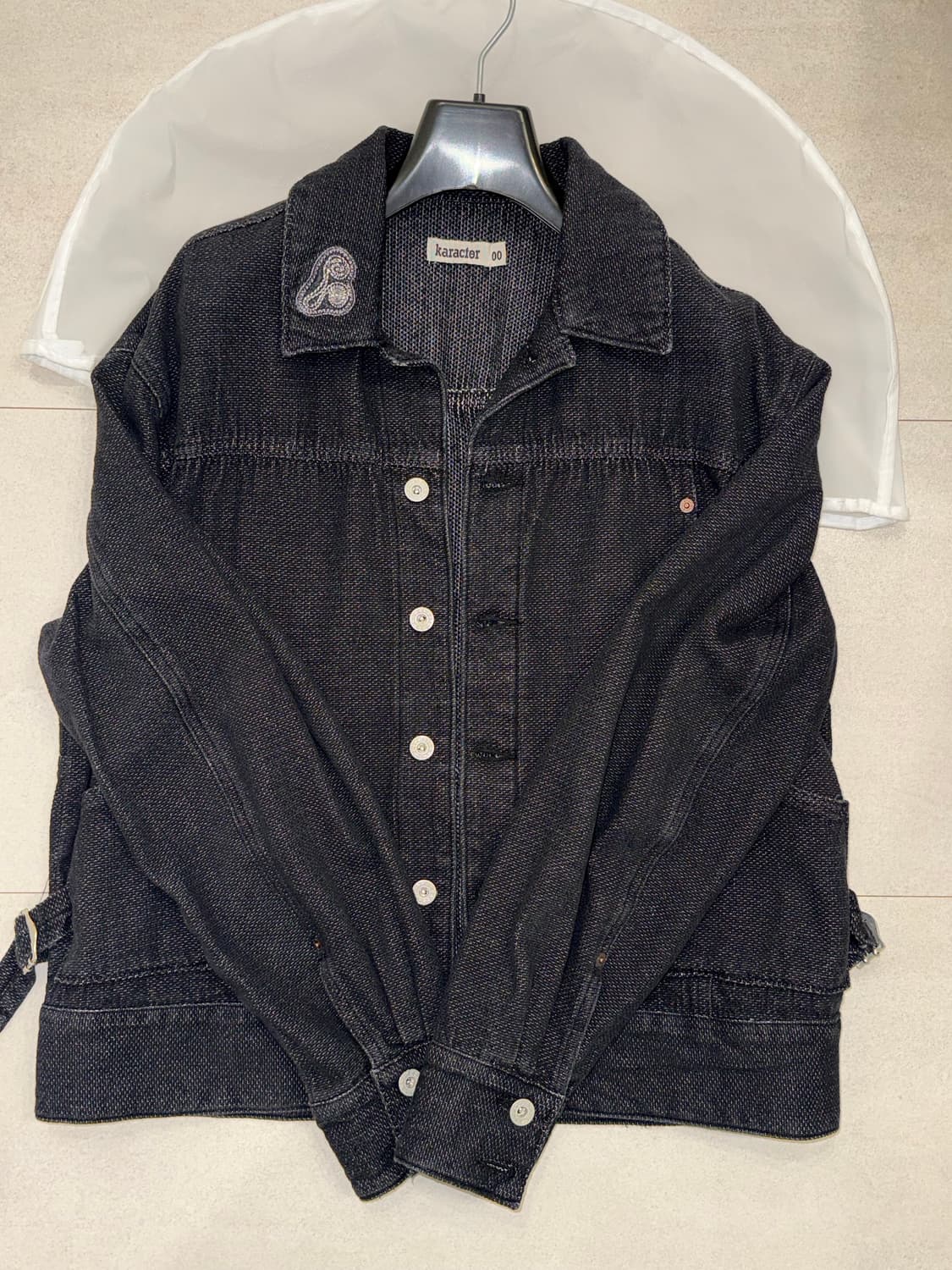 (최상, 원가 22만) 카락터 스핑크스 데님 숏 트러커 자켓 00 상품이미지5