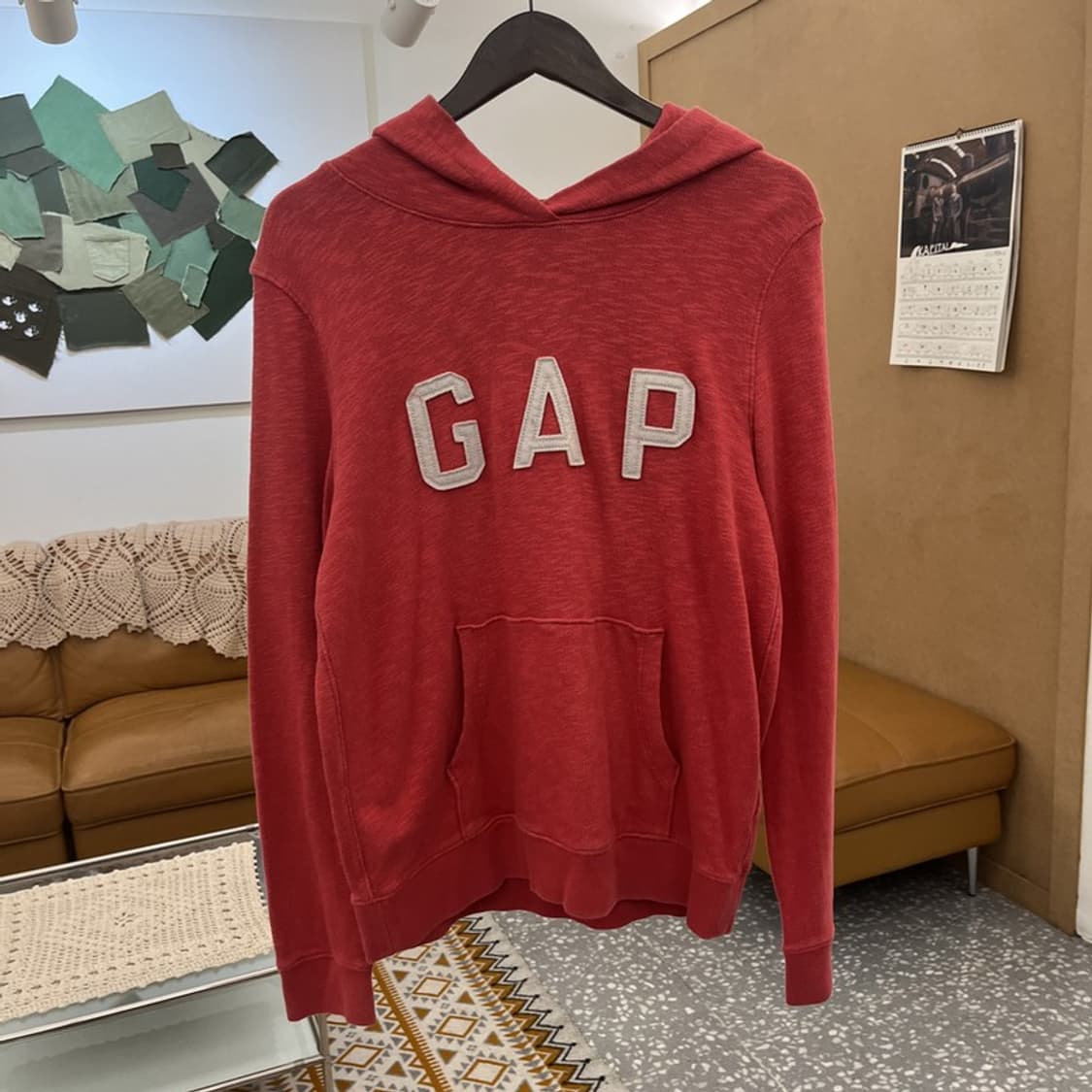 갭 레트로 00's Y2K 빈티지 코랄핑크 후드티 L C10741 상품이미지3