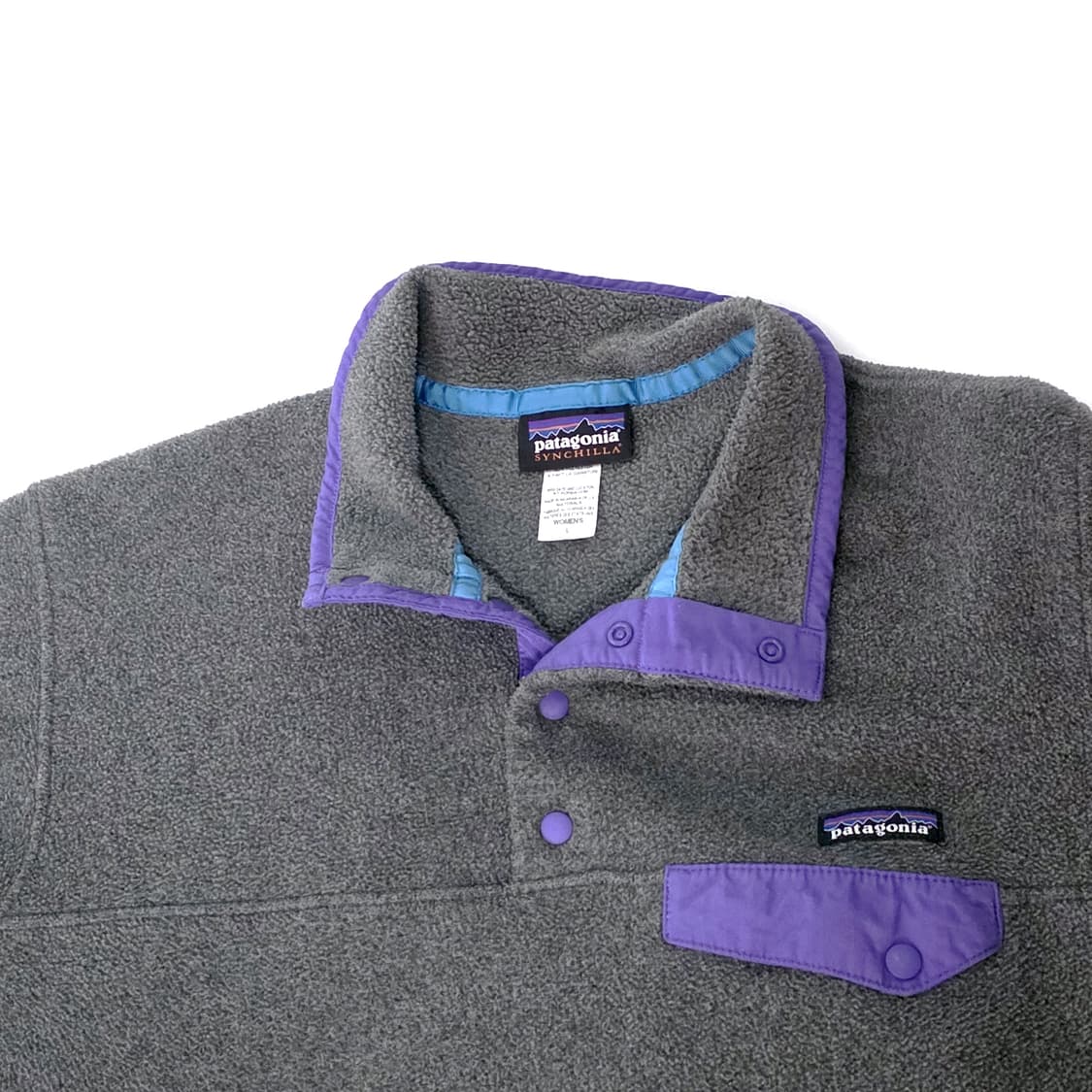 [W/L] 파타고니아 신칠라 스냅티 그레이 퍼플 상품이미지4