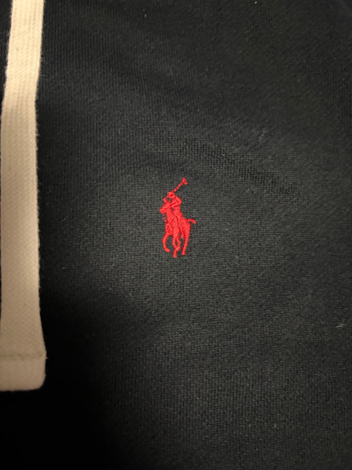 정품)폴로 와플 후드집업 블랙  상품이미지2