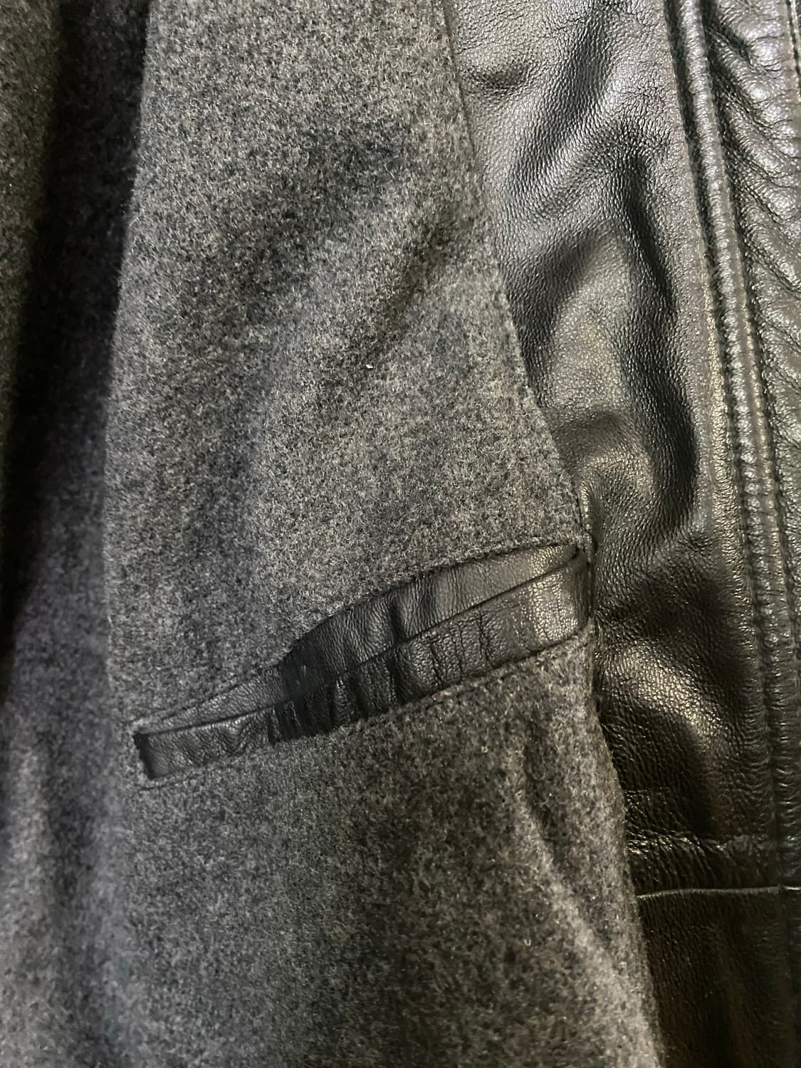 vtg leather parka 상품이미지5