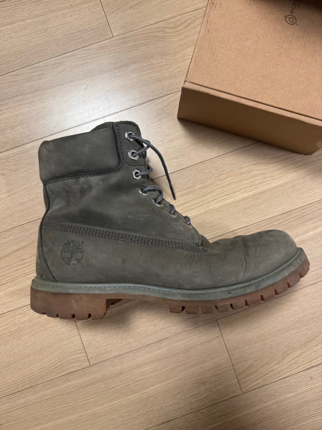 팀버랜드 프리미엄 부츠 6인치 / 프리마로프트 / 그레이 스웨이드 265 상품이미지1