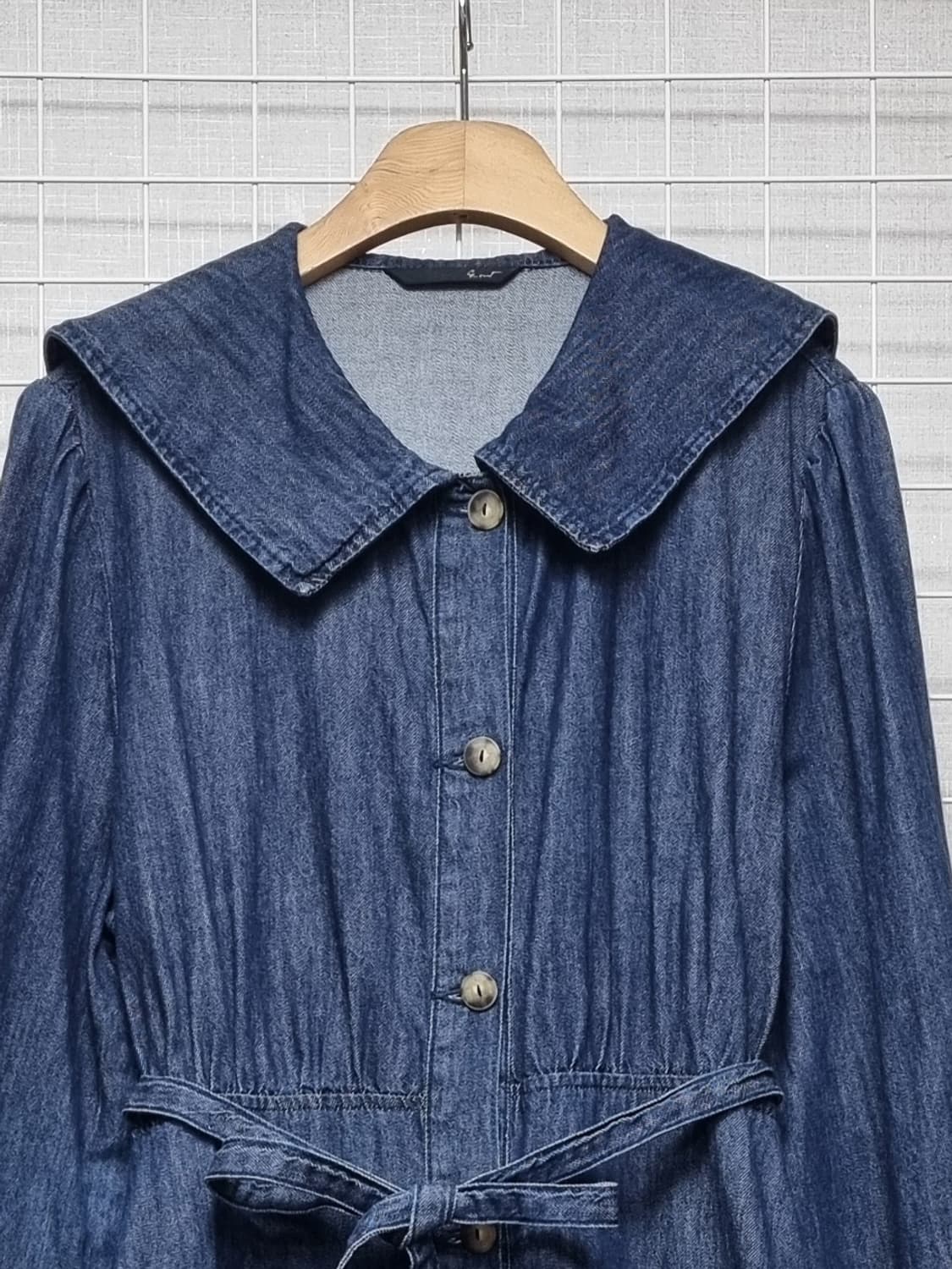 지컷 세일러카라 데님원피스 청원피스 상품이미지3