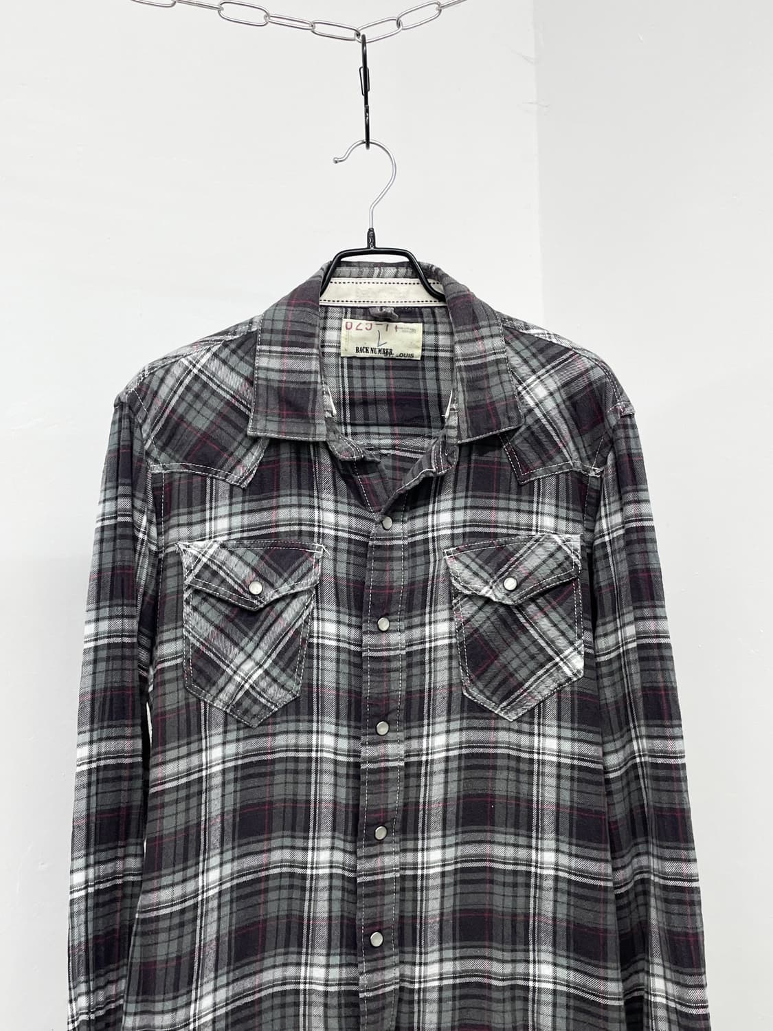 펑크 체크 버튼 셔츠 상품이미지6