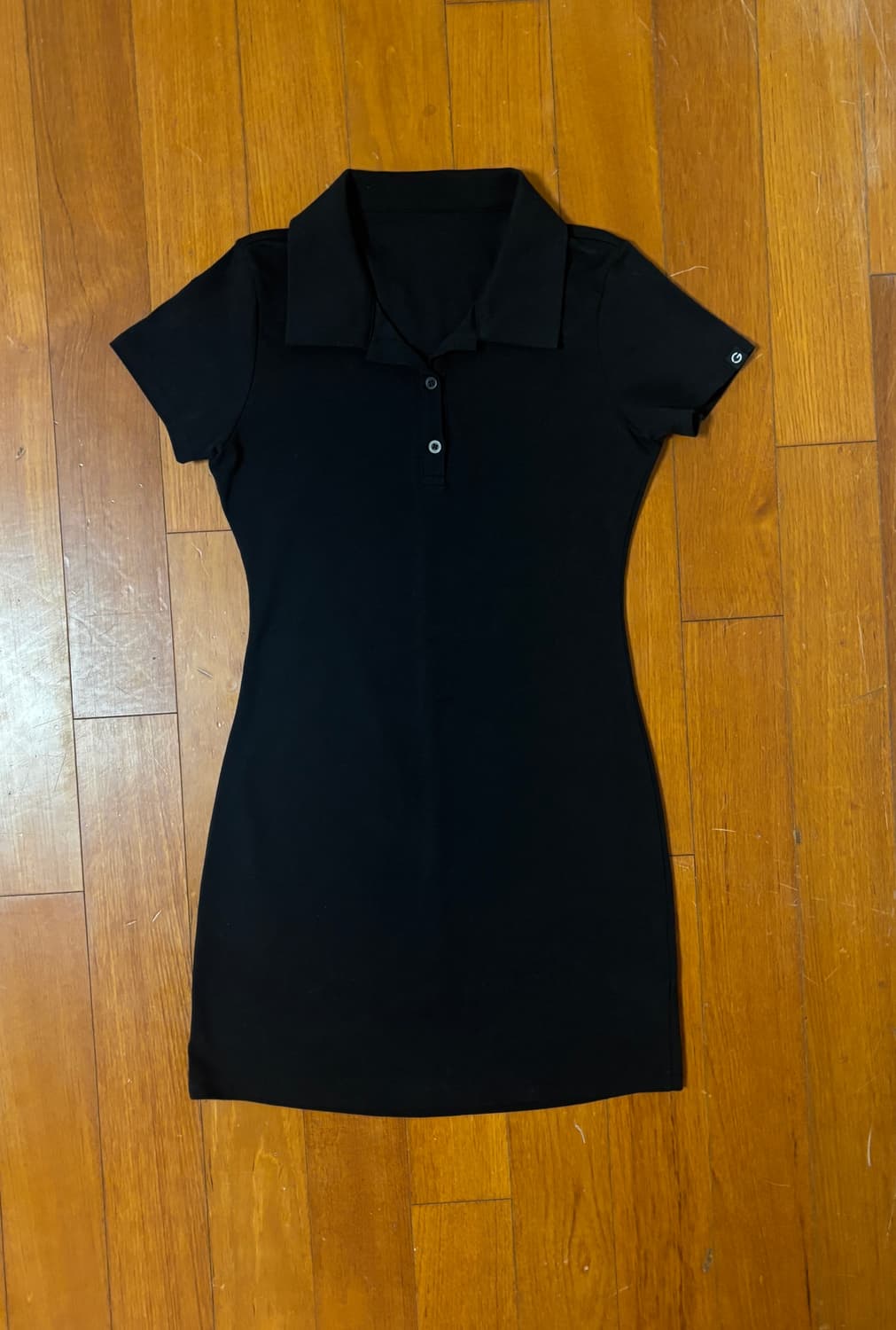 그란데라인 블랙 피케 미니원피스 상품이미지1