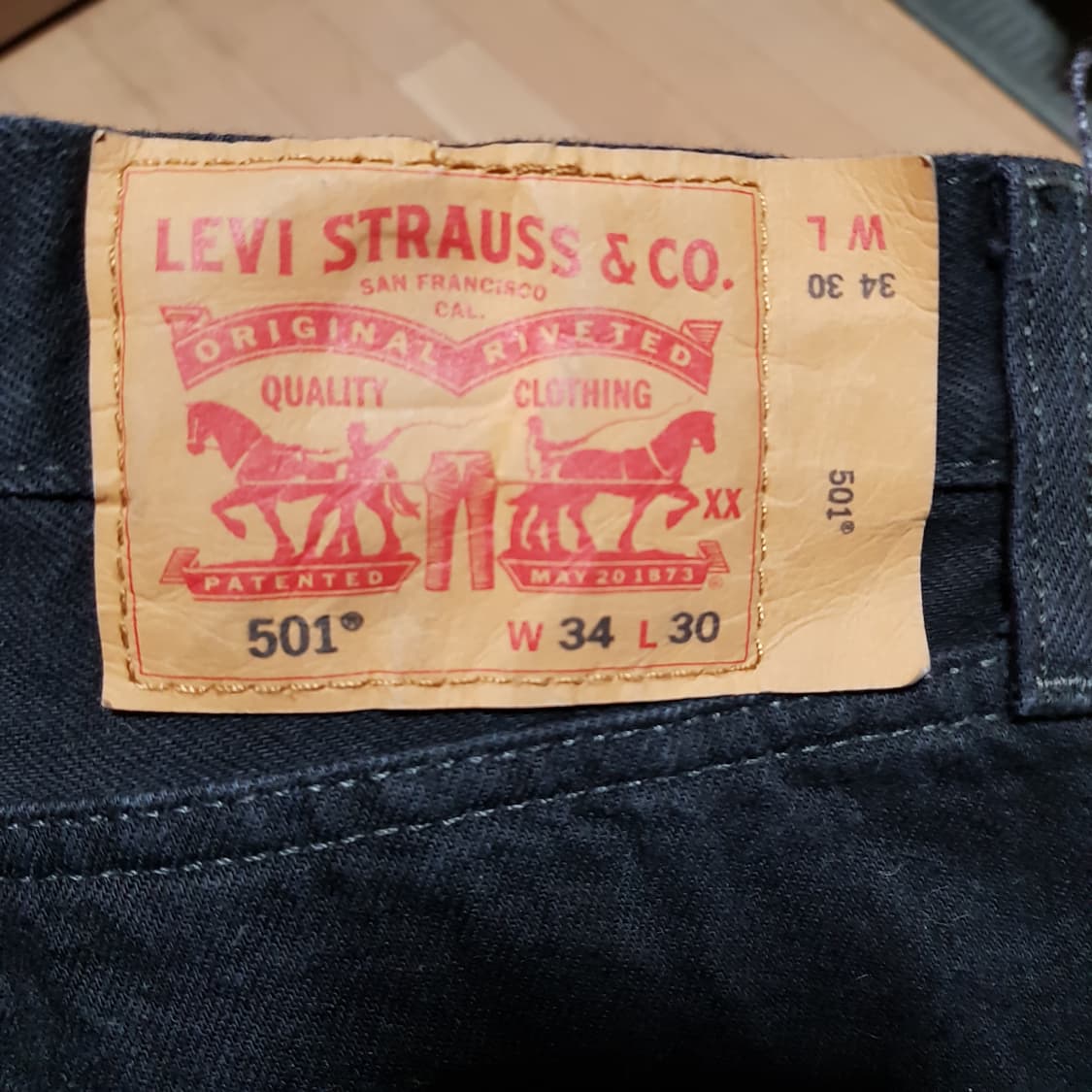 34인치 / 리바이스 501 / 블랙진 / 근당420 상품이미지3