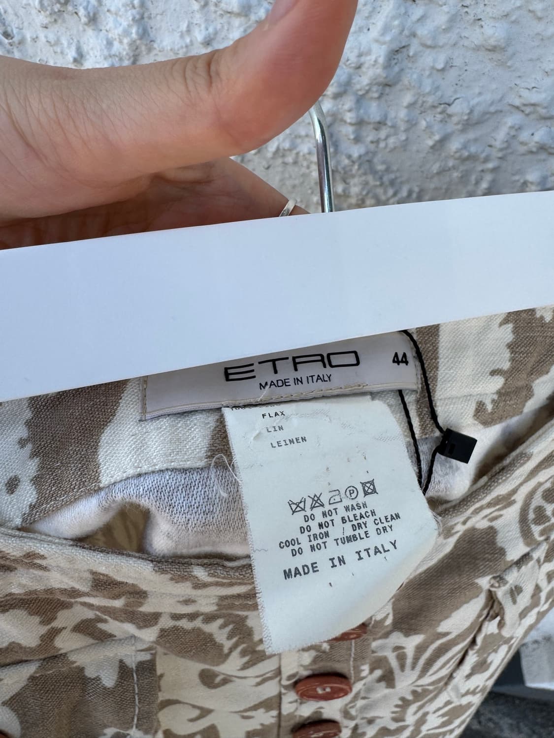 ETRO 에트로 이태리제 린넨 100% 페이슬리 버튼 스커트 상품이미지2