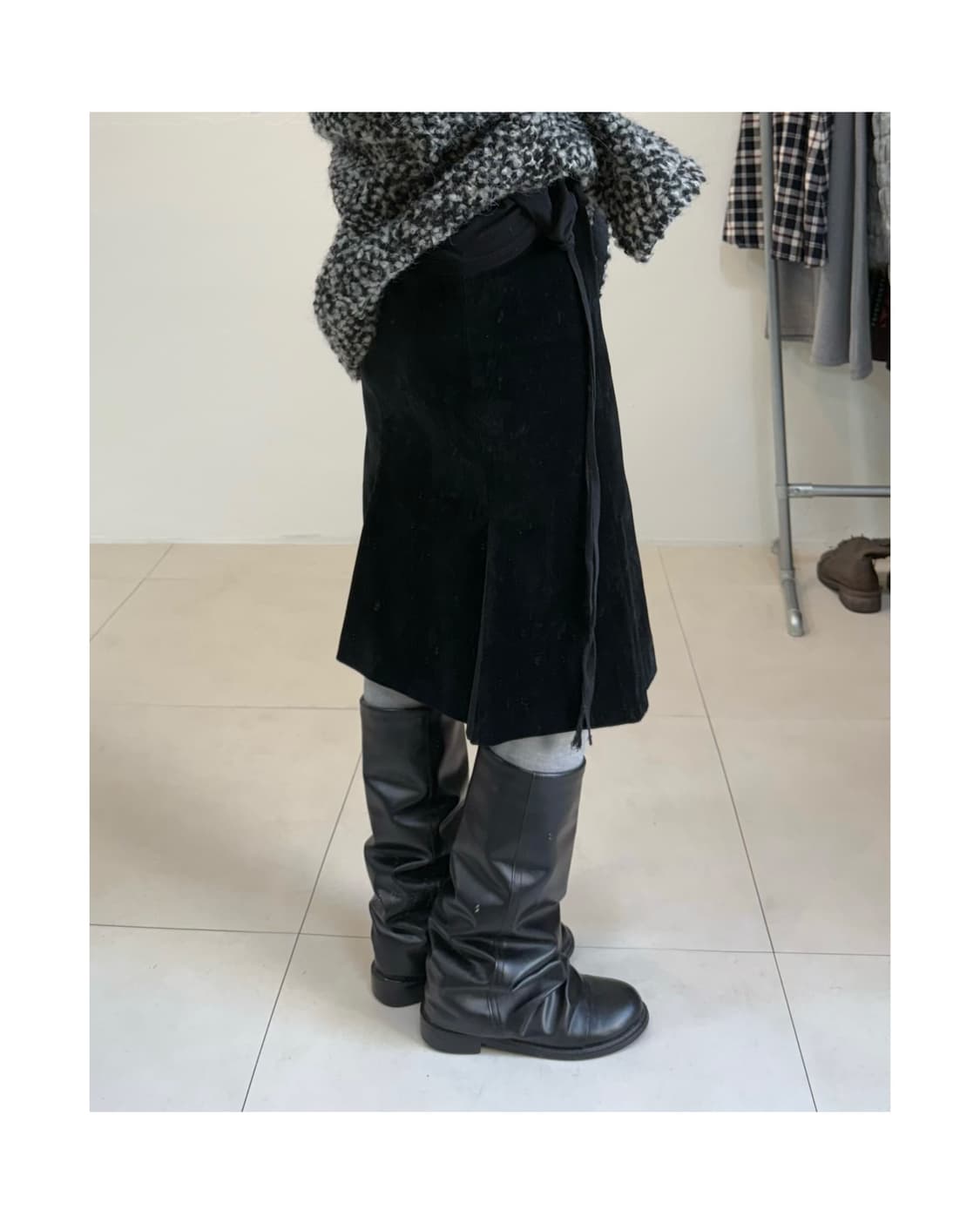 빈티지 벨벳 스커트 상품이미지2