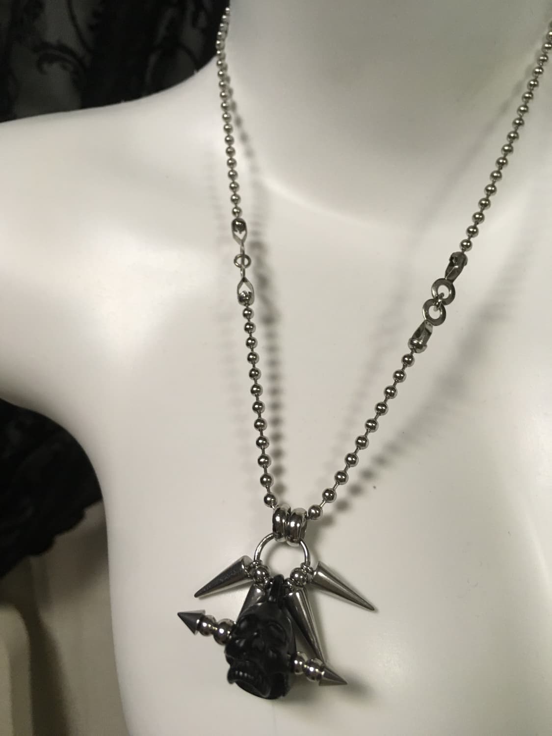 BUZZERBE HORNED SKULL LONG NECKLACE 상품이미지5
