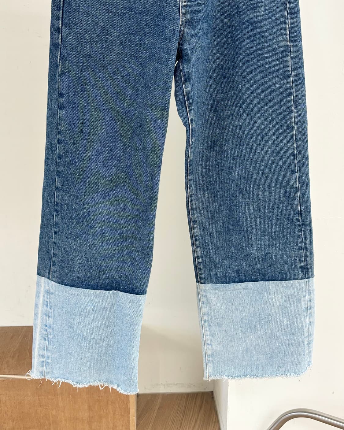 사이먼 밀러 투톤 하이 웨이스트 와이드 레그 진 상품이미지3