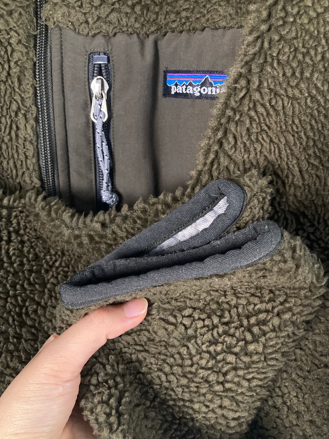 90's USA) 파타고니아 레트로-x 자켓 올리브카키 (S) 상품이미지4