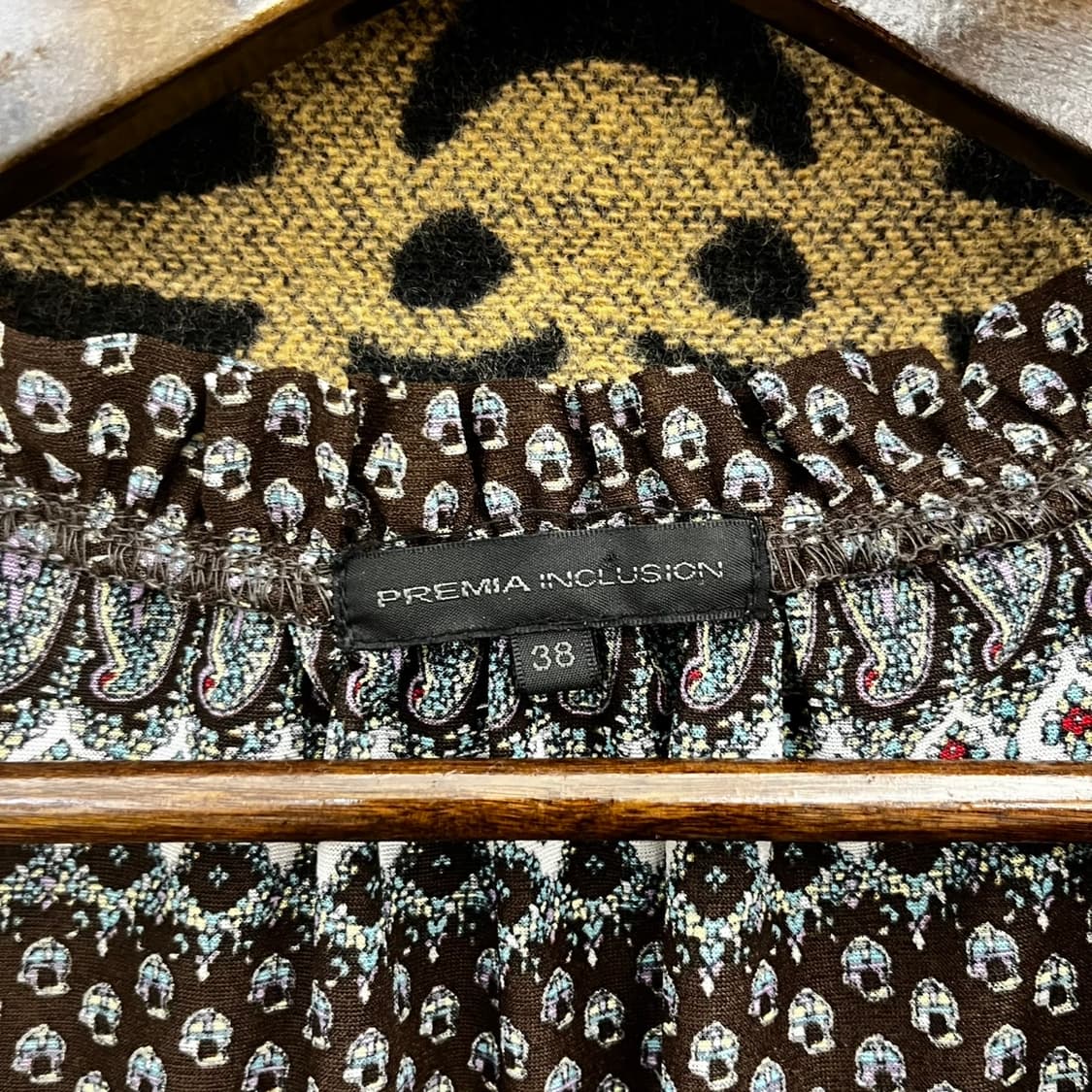 빈티지 보헤미안 오리엔탈 히피 패턴 셔링 시어 반팔 블라우스 K0082 상품이미지5