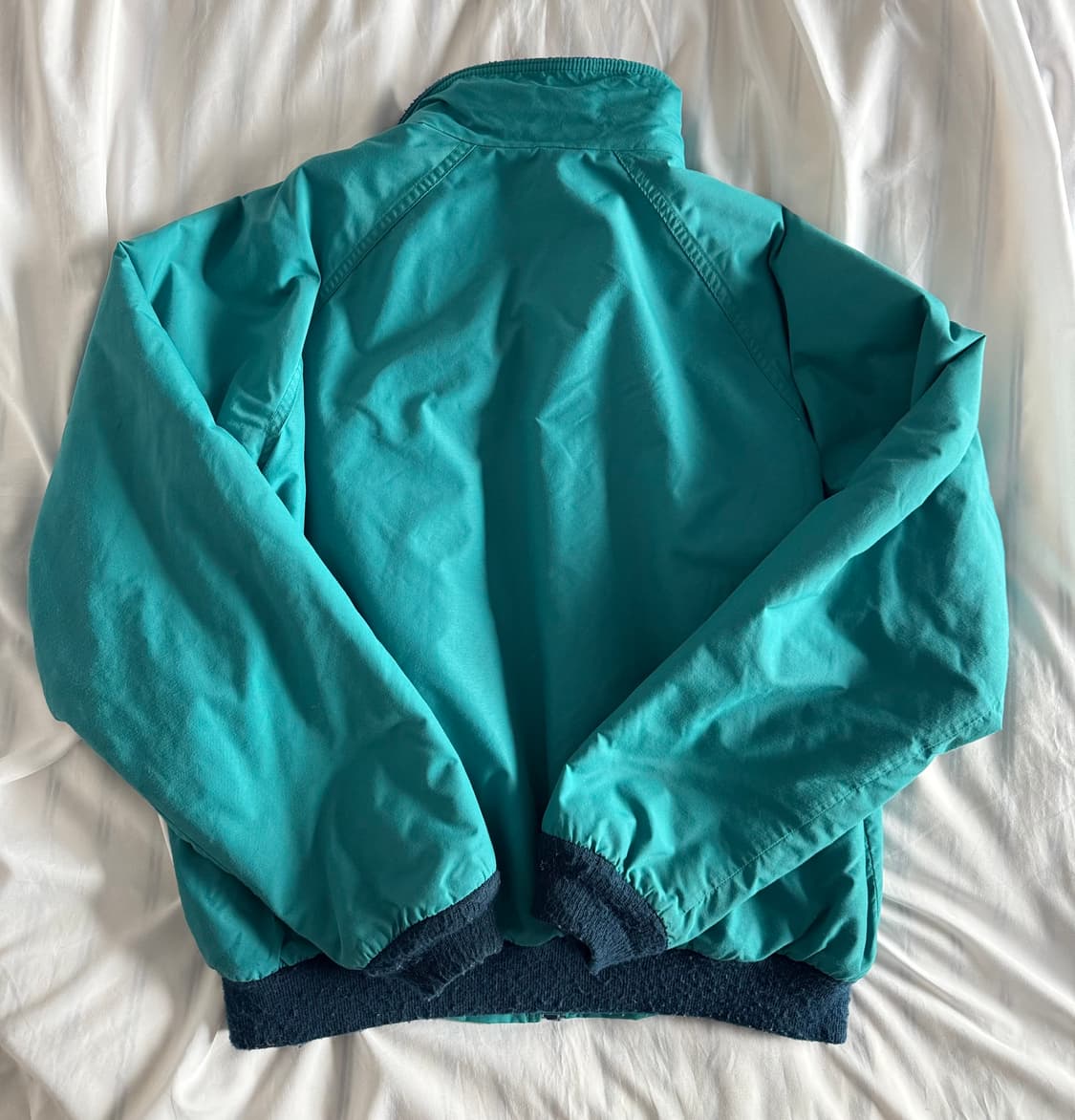 [L] 90s 엘엘빈 ll bean 웜업 자켓 틸그린 상품이미지2