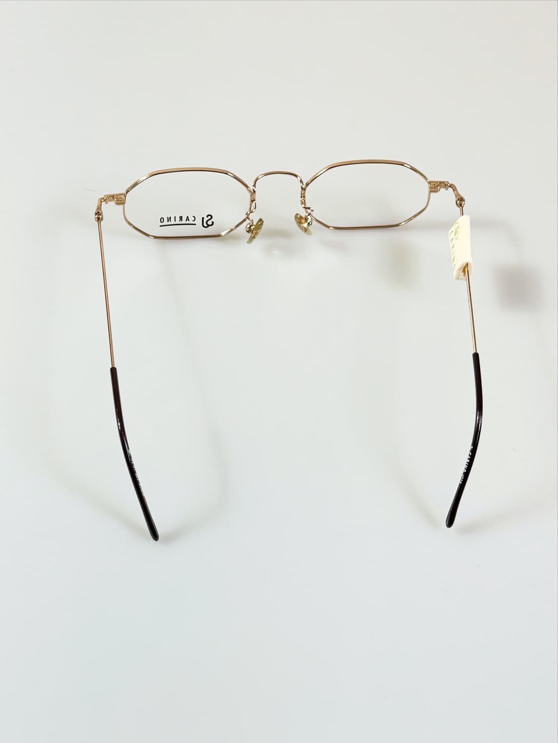 90s 서전 CARINO 골드 슬림 옥타곤 프레임 빈티지 안경 상품이미지5