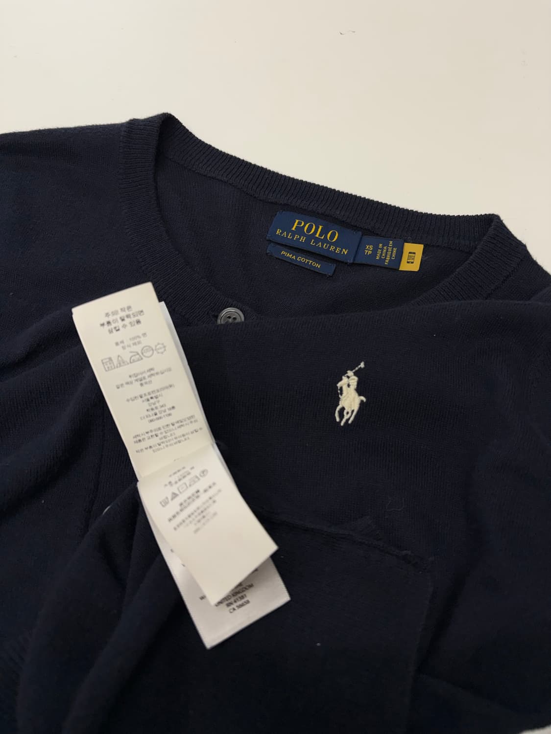 폴로 네이비 피마코튼 가디건 상품이미지2