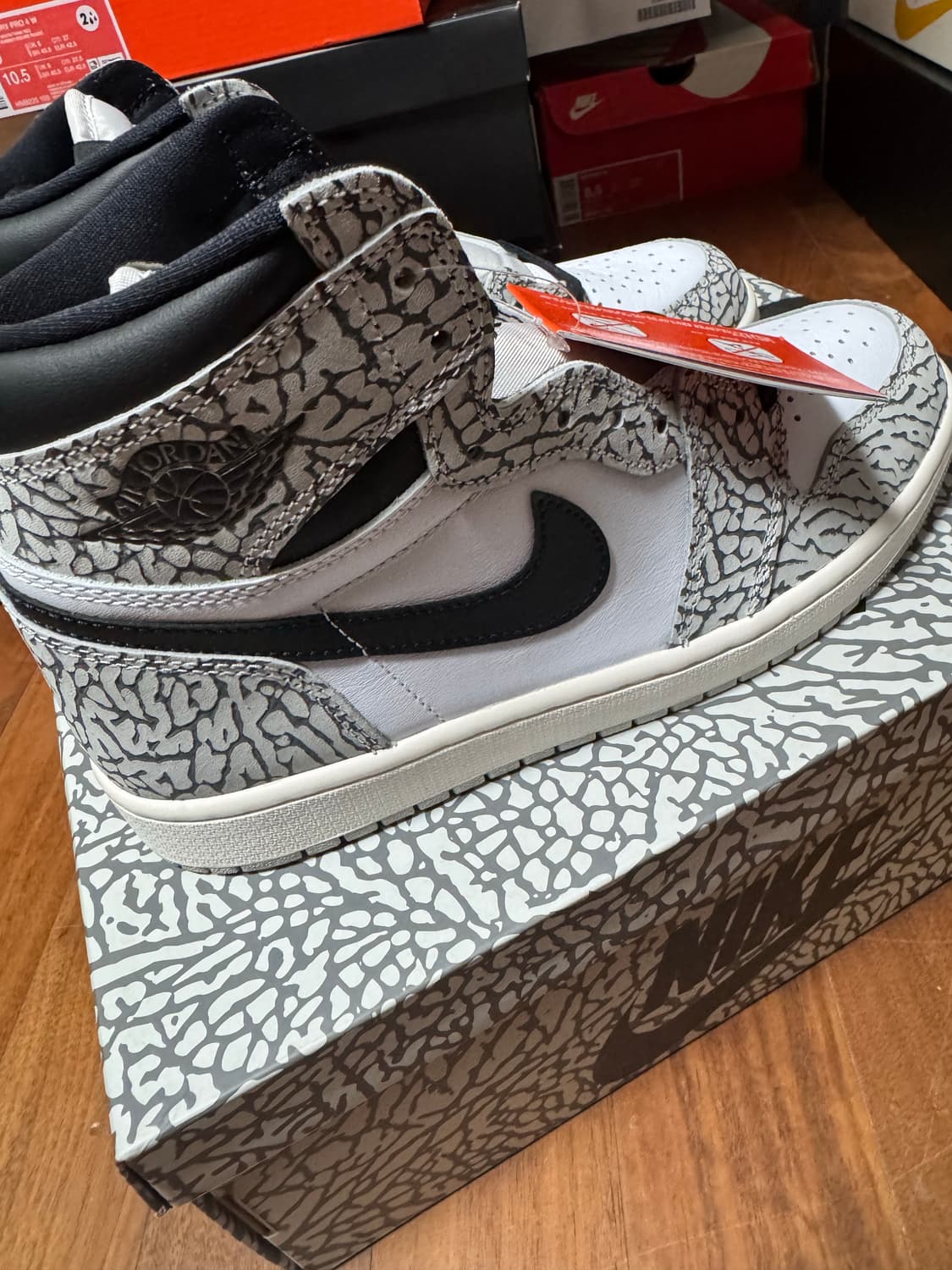 정품새제품 나이키 조던1 하이 OG 화이트시멘트 270mm 상품이미지3