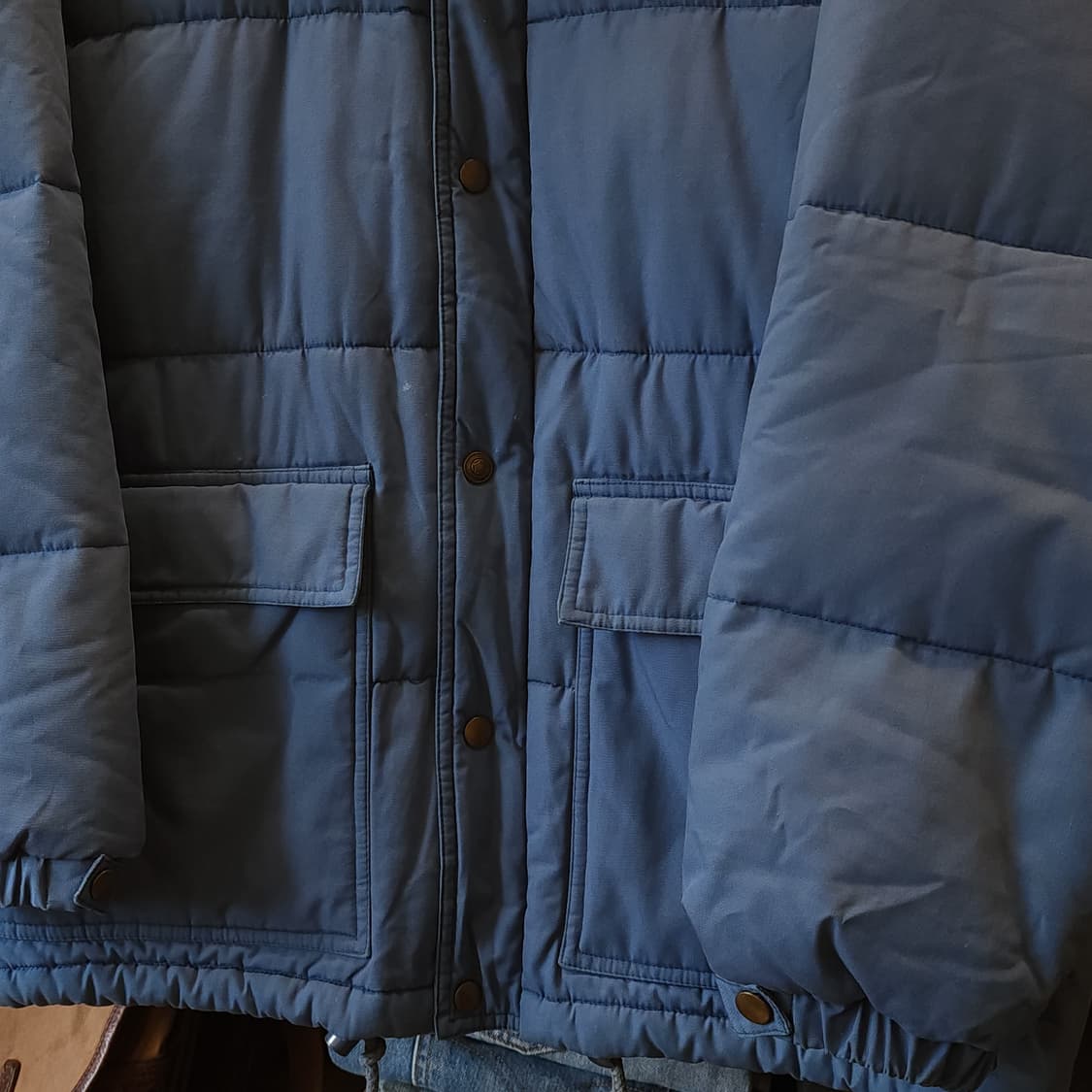 90s 폴로 다운 패딩 파스텔 블루 마운틴 파카 L 상품이미지7