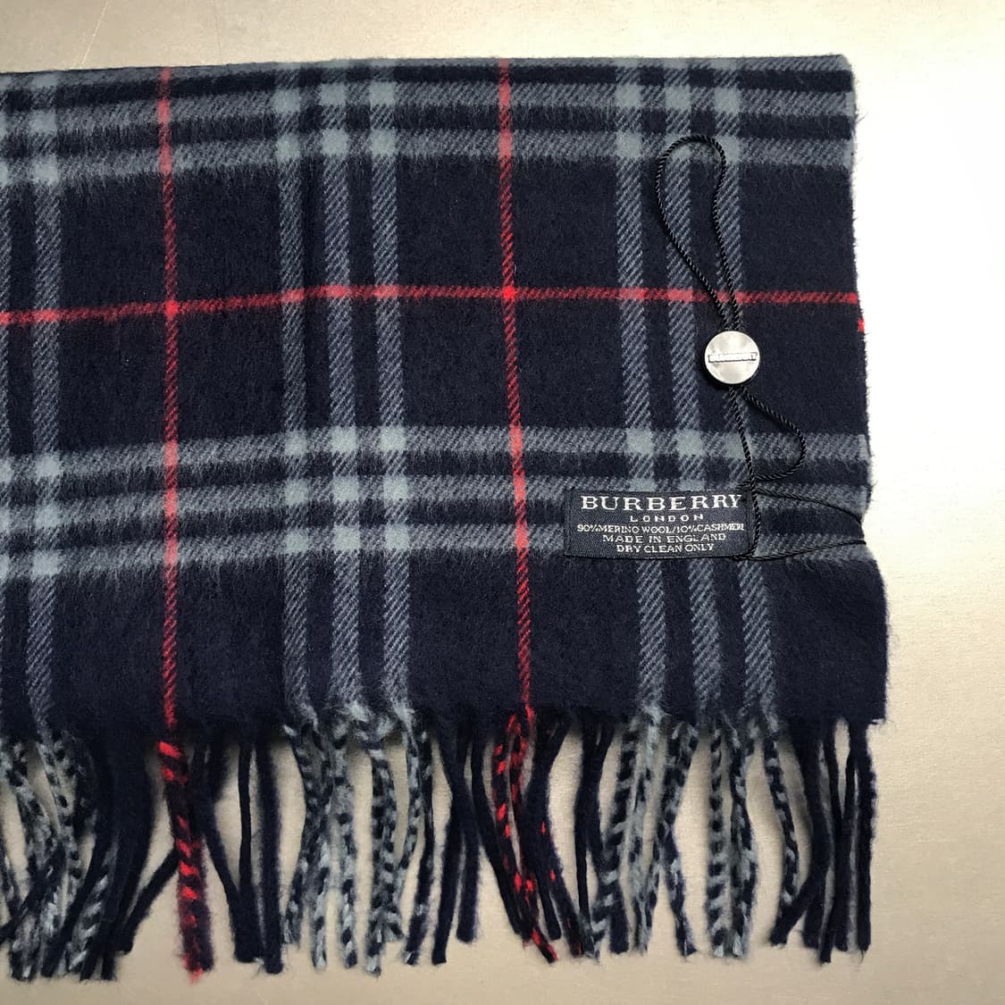 버버리 정품 메리노/캐시미어 머플러 네이비 상품이미지3