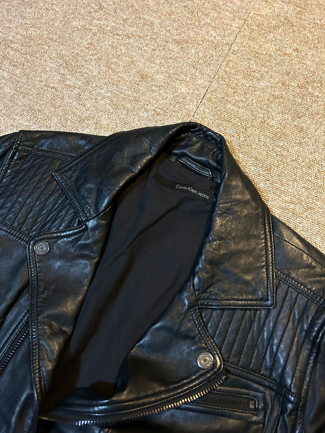 Clavin Klein Leather Jacket 상품이미지3