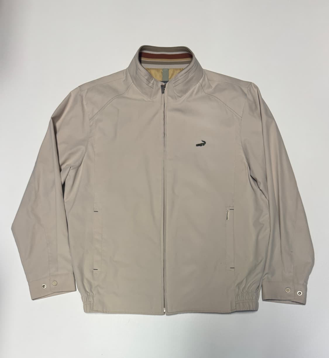 크로커다일 베이지 빈티지 블루종 집업 자켓 상품이미지1