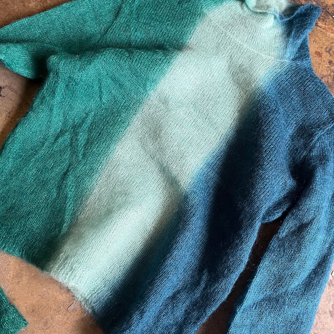 90s 베르사체 배색 모헤어 크롭 니트 상품이미지3