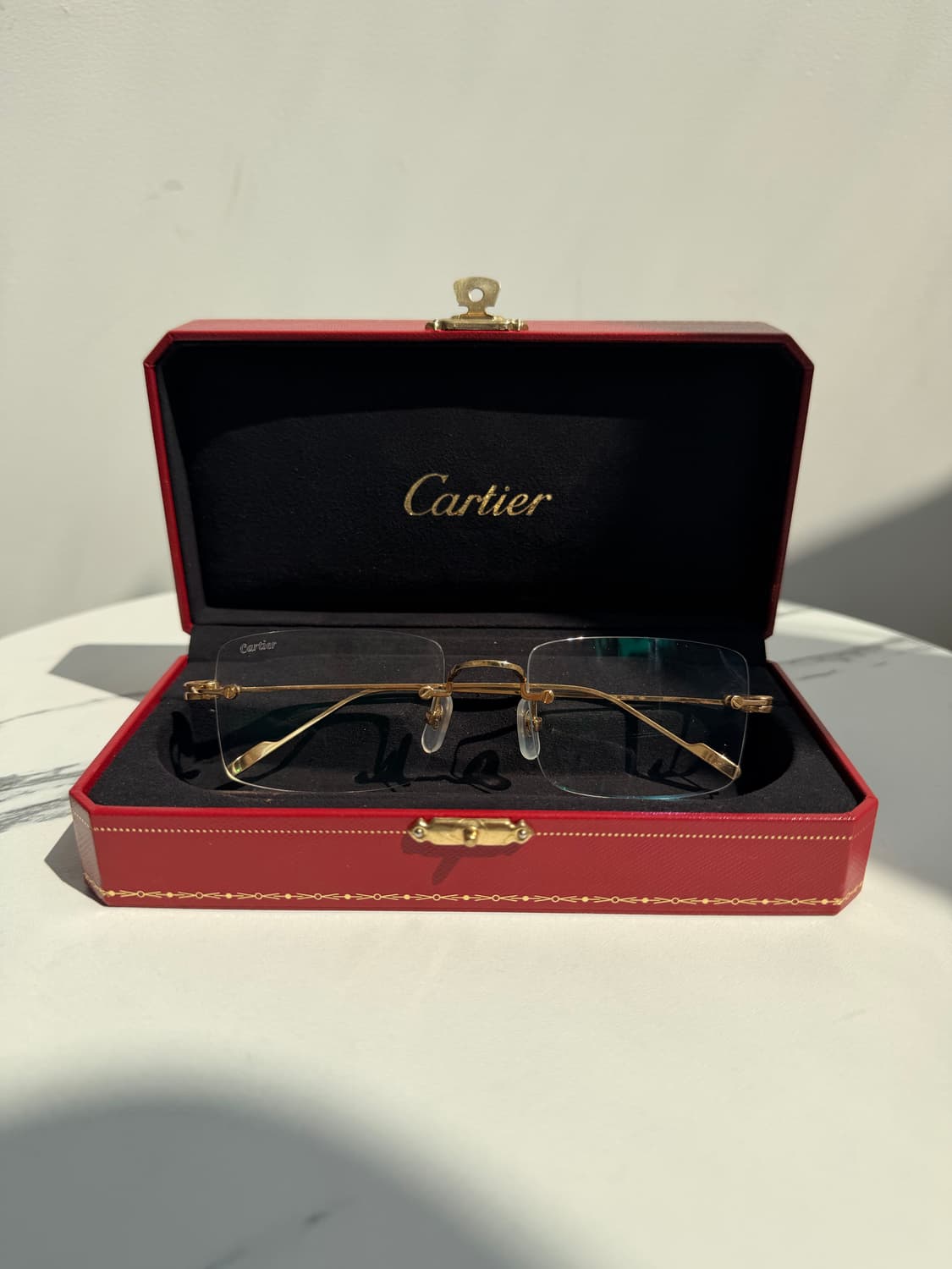 Cartier CT0367S 002 XL 무테 안경 상품이미지2