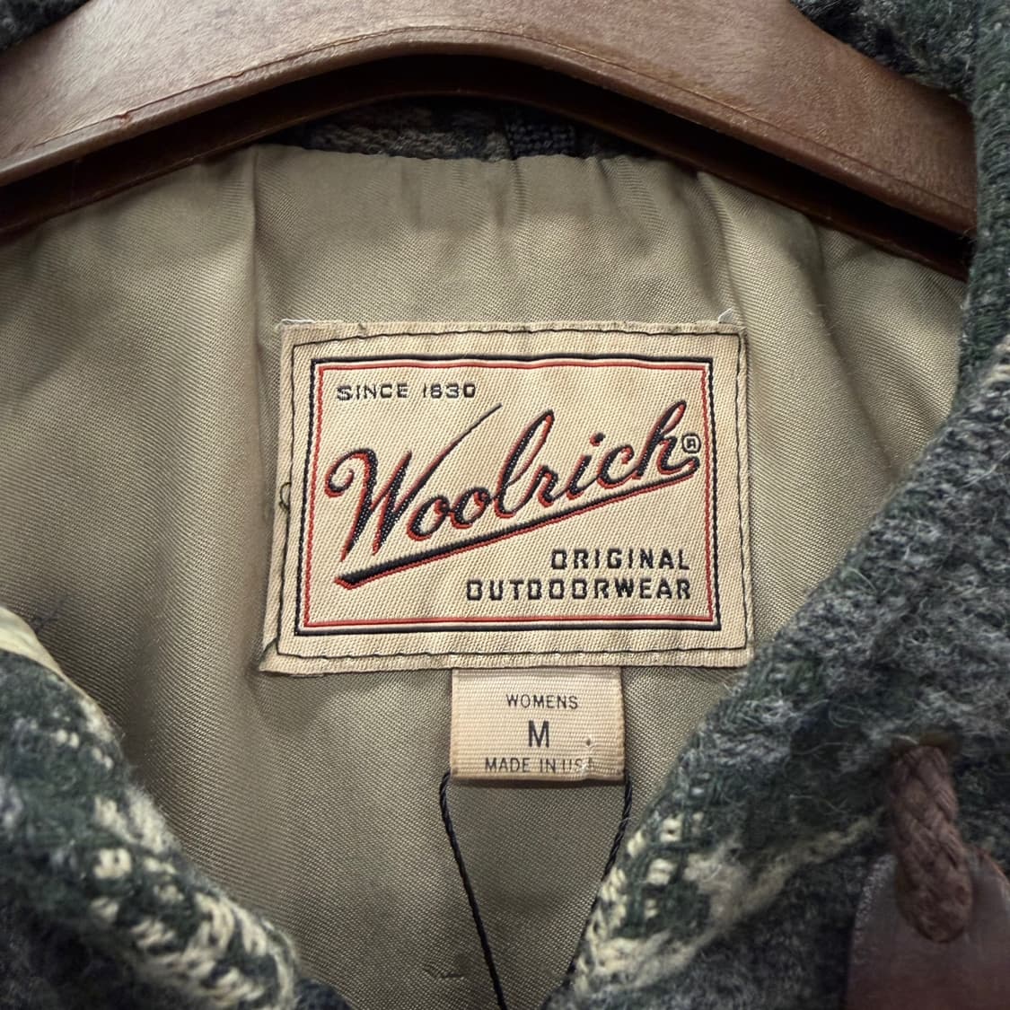 울리치 울 블랭킷 후드자켓 플라잉구스 패턴 사이드 포켓 디테일 카키 상품이미지7