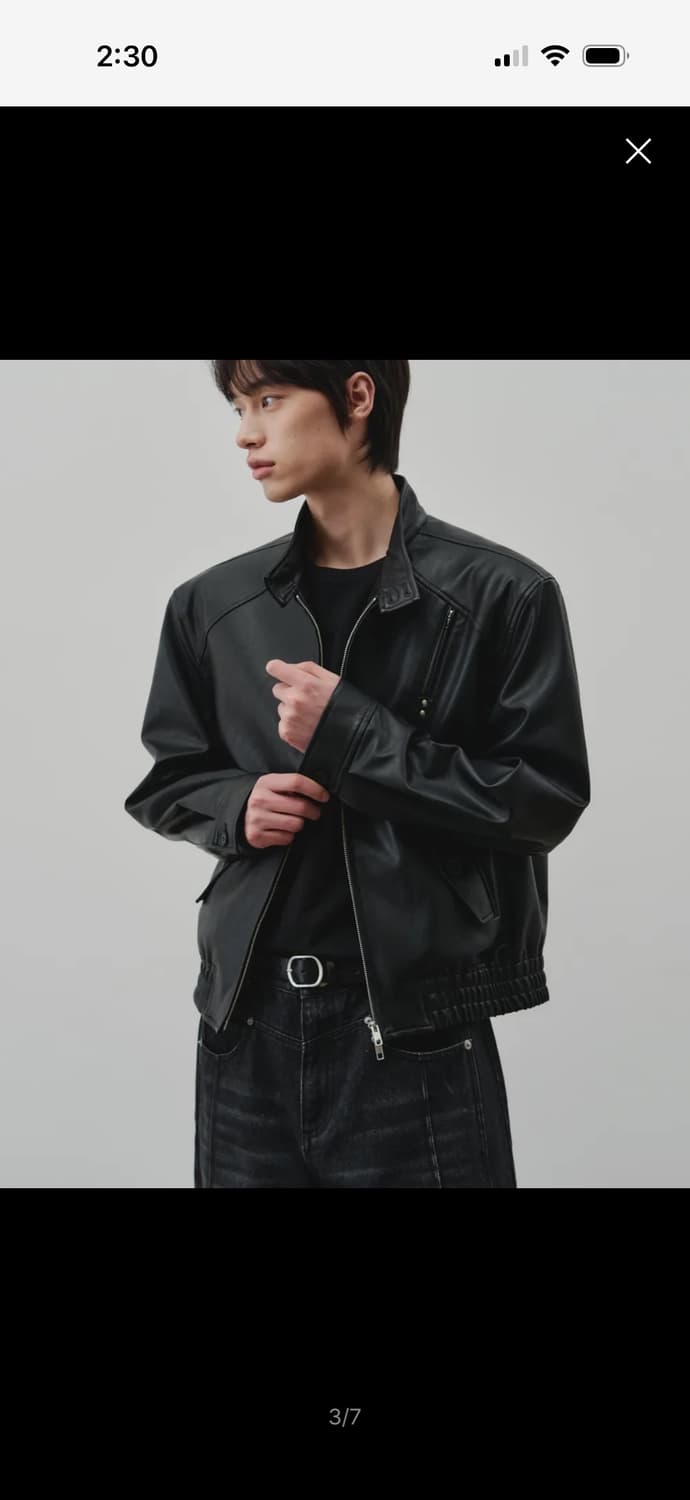 알리스 디파인드 레더 헤링턴자켓M (새상품) 상품이미지3