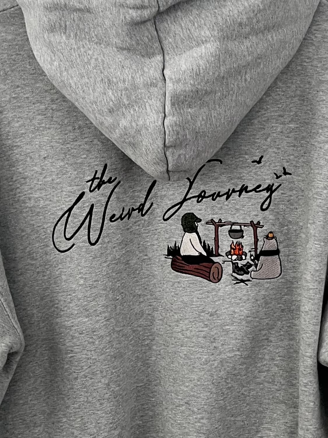 S) 더블유브이프로젝트 기모 후드 티셔츠 그레이 상품이미지3