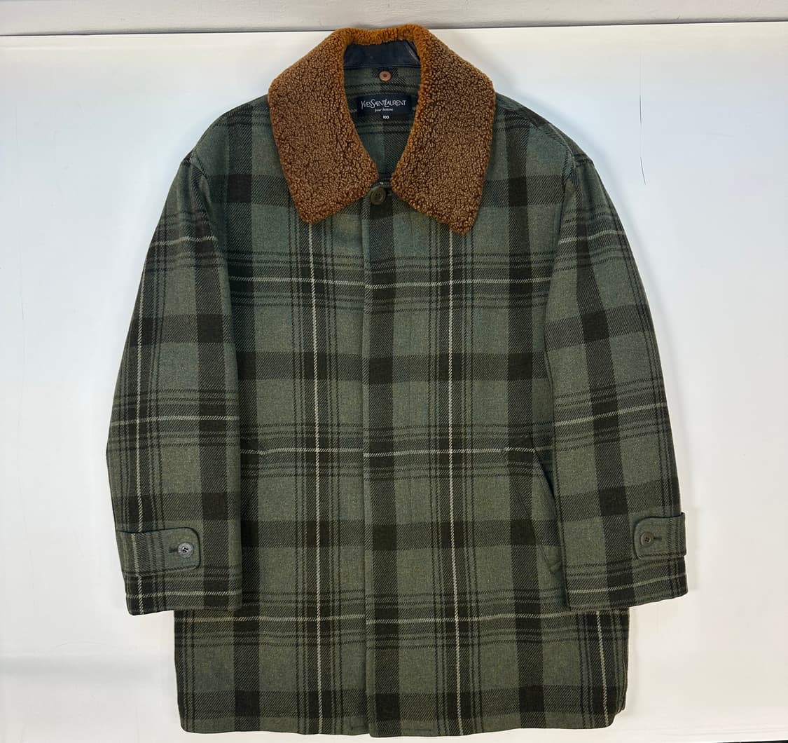 입생로랑 울 체크코트 105 상품이미지3