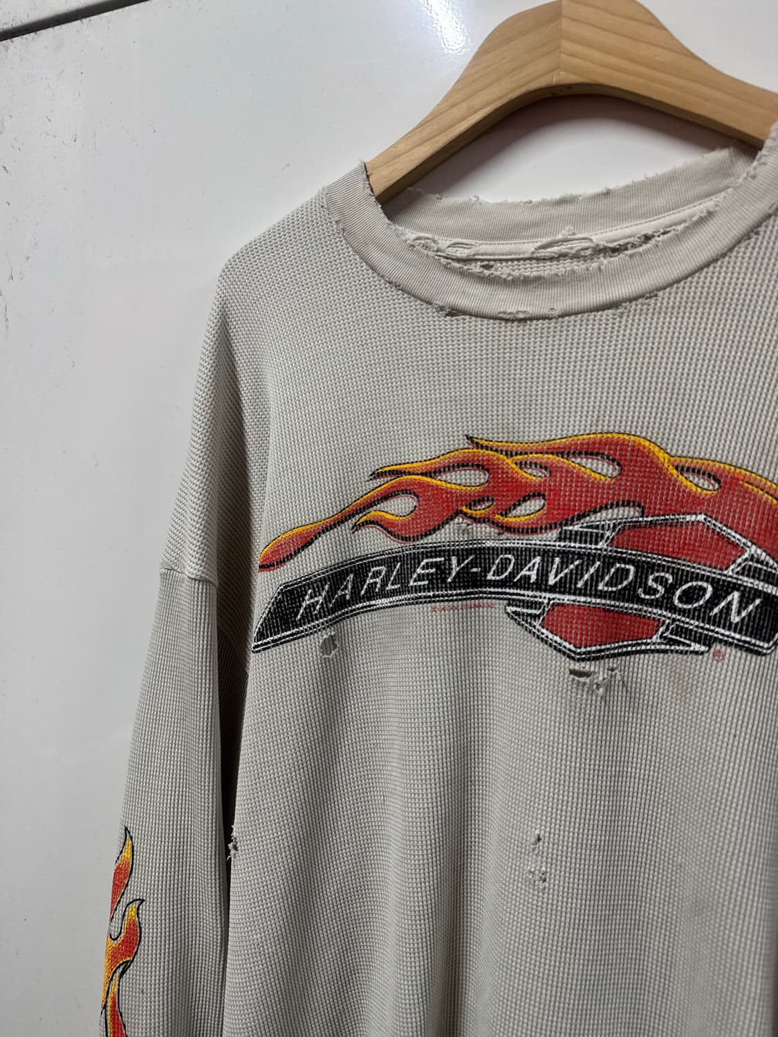 빈티지 와플 긴팔 상품이미지2