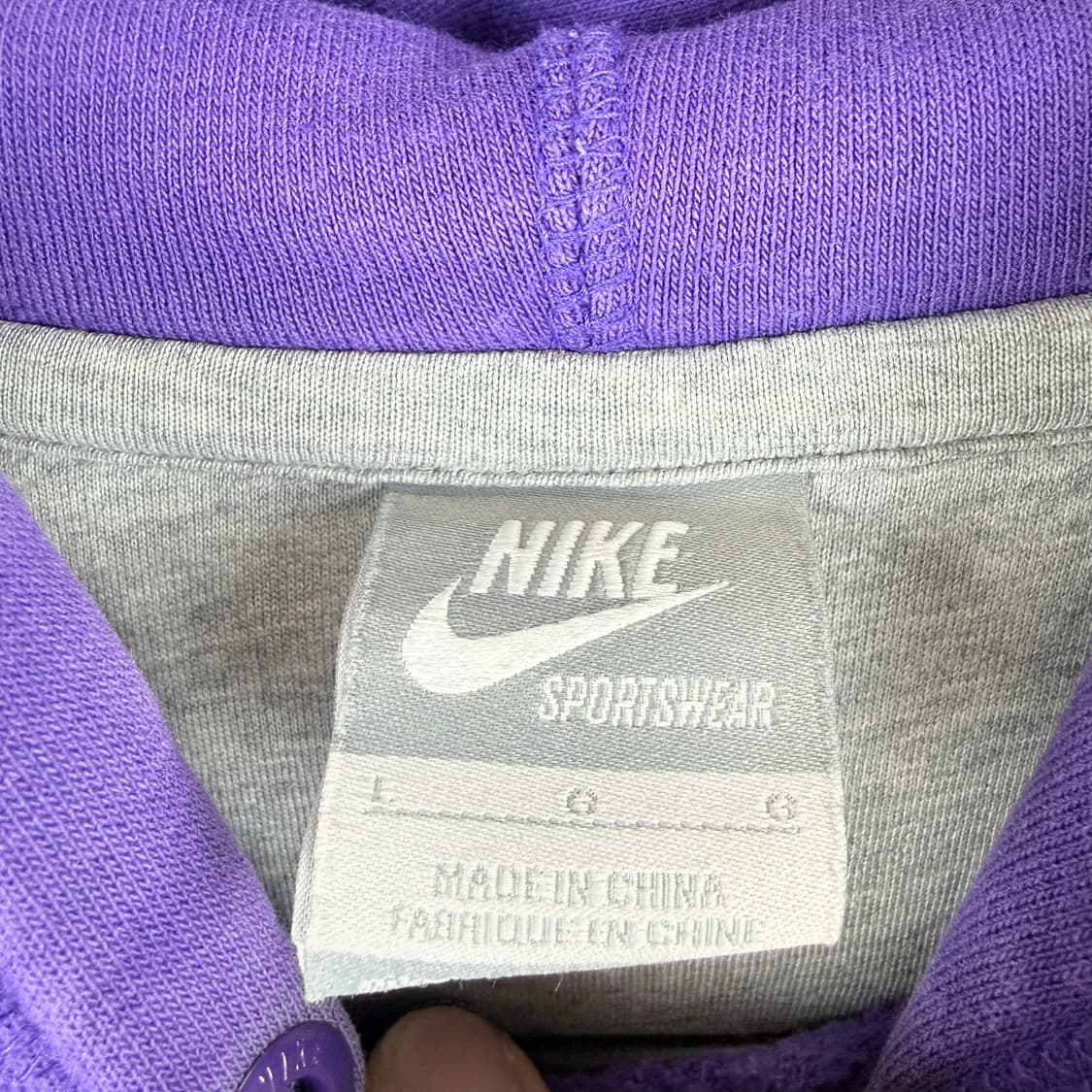 (L) 나이키 올드스쿨 빅로고 후드 티 퍼플 상품이미지5