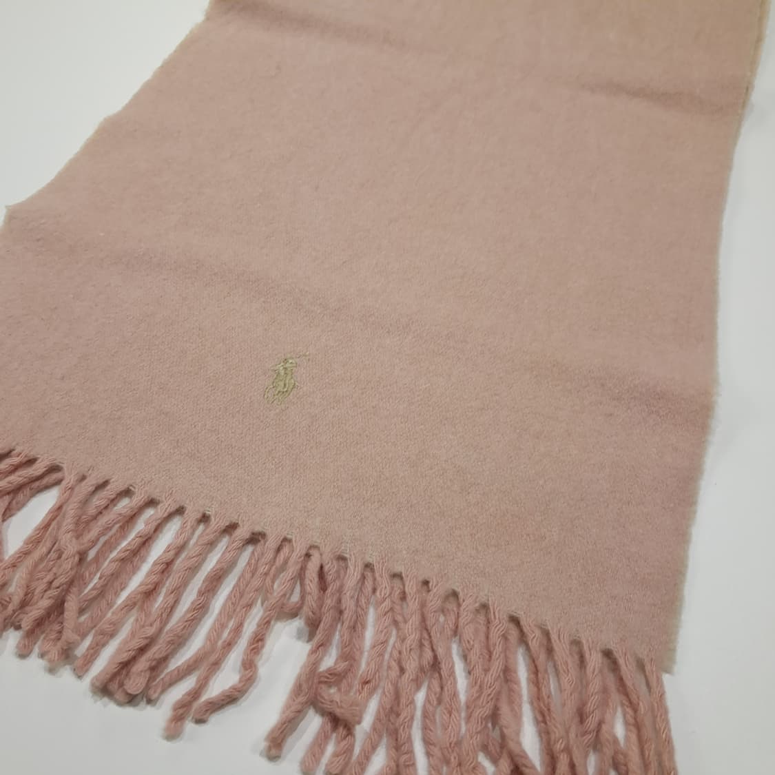 MX653 폴로 00s 이태리판 울 포니자수 라이트핑크 머플러 목도리 상품이미지6